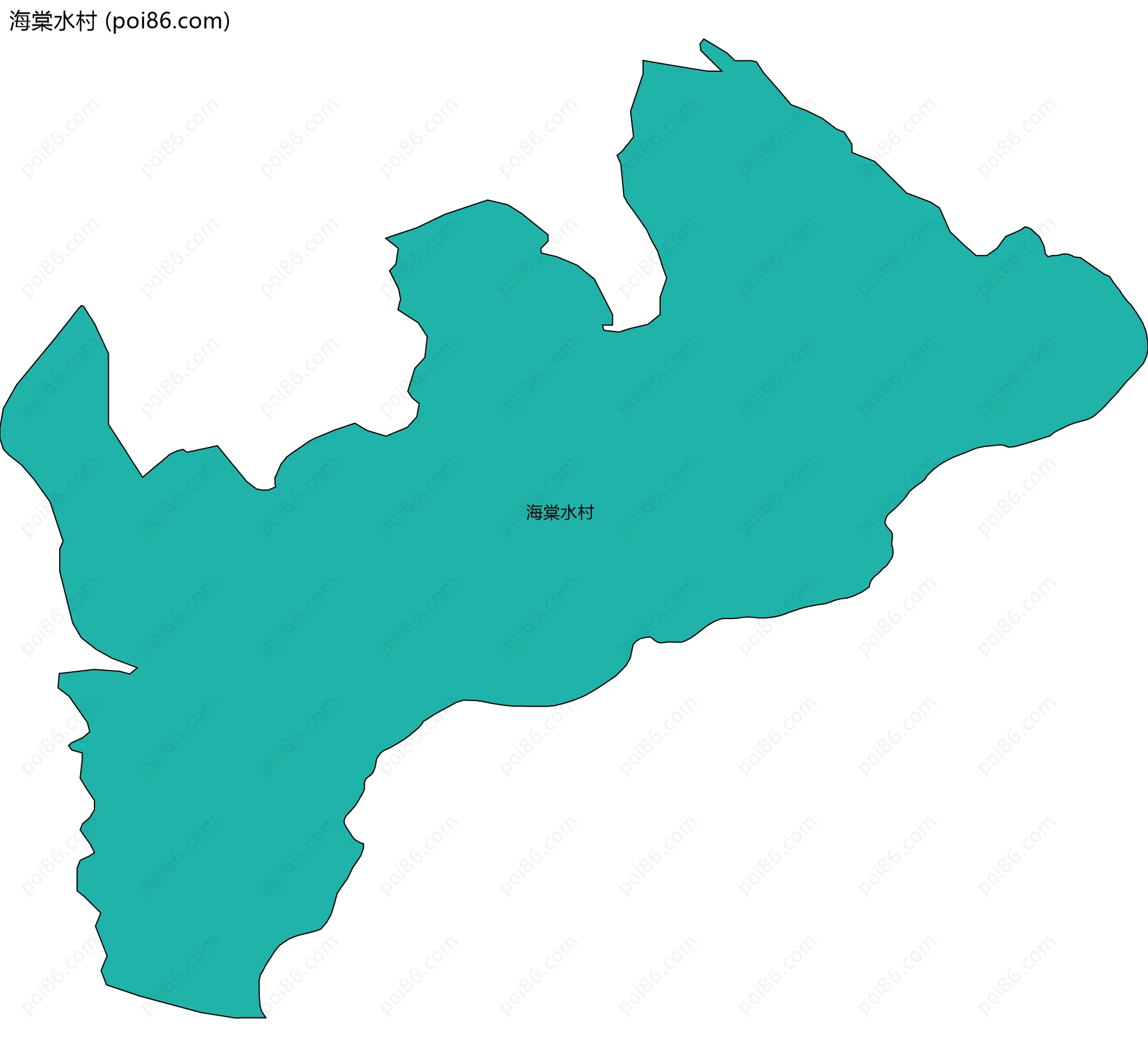 海棠水村边界地图