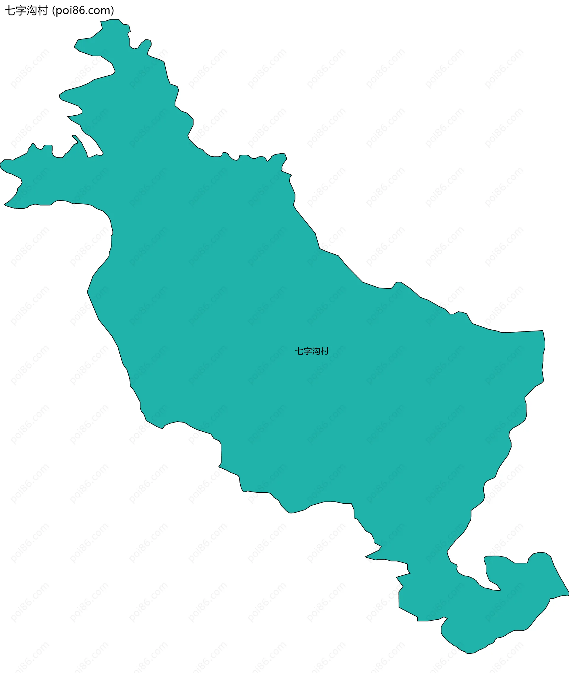 七字沟村边界地图