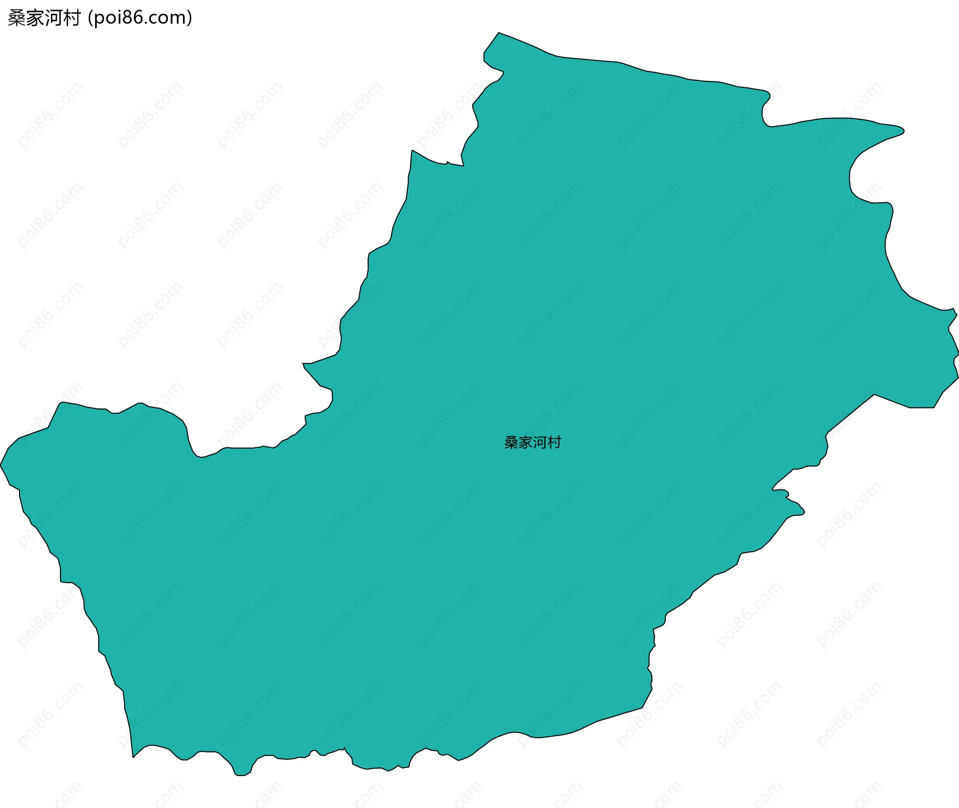 桑家河村边界地图