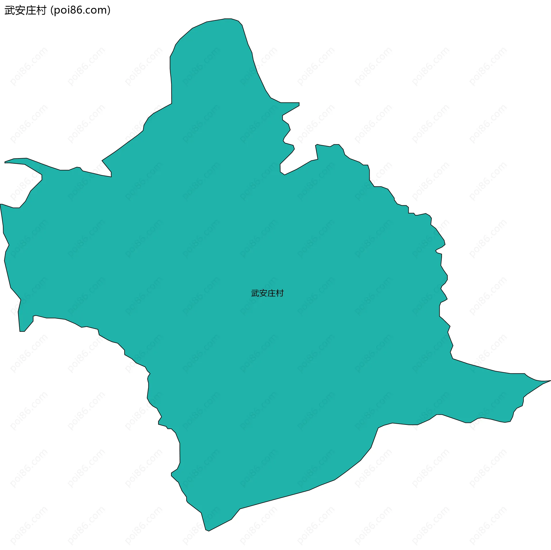 武安庄村边界地图