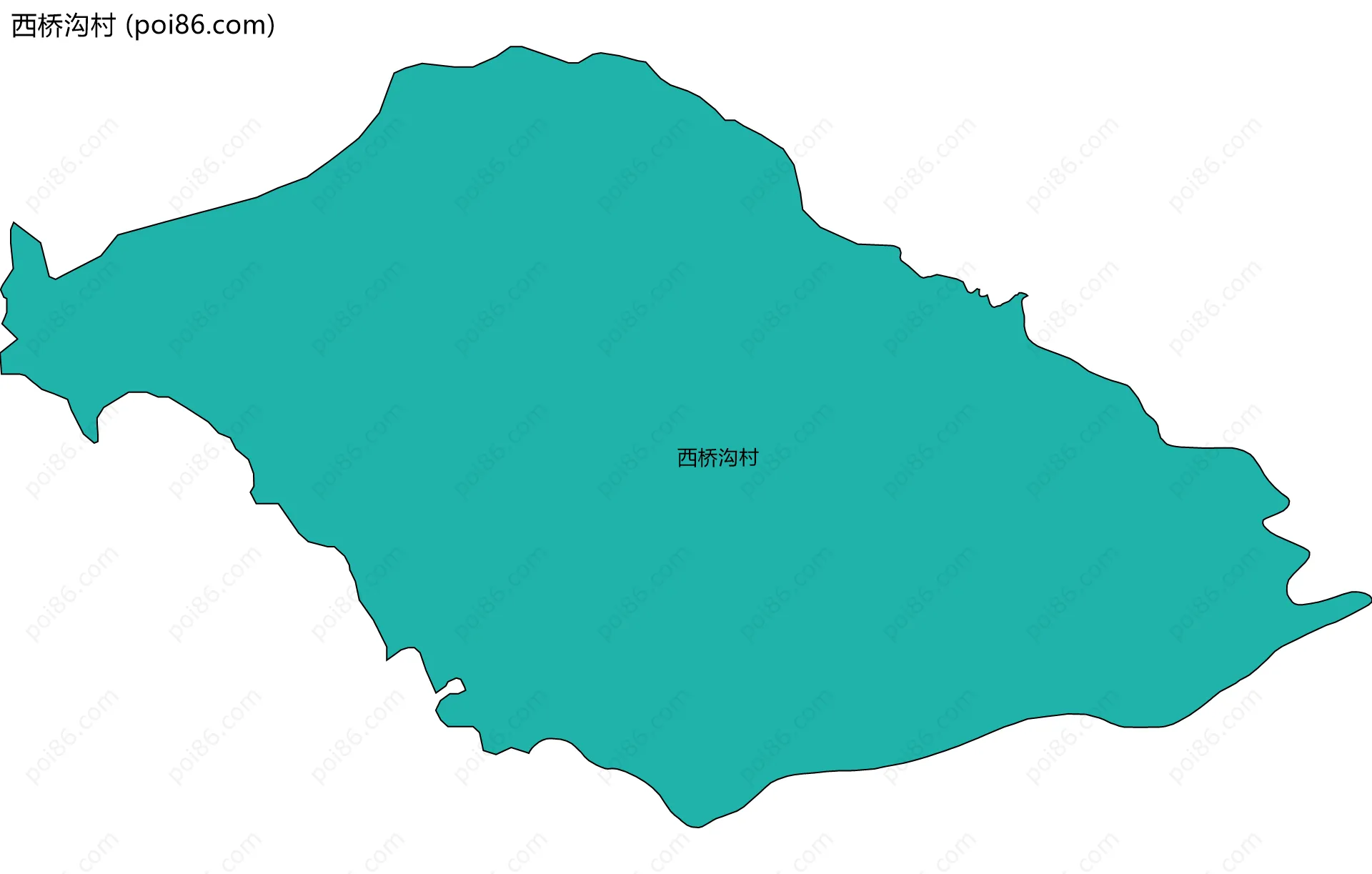 西桥沟村边界地图