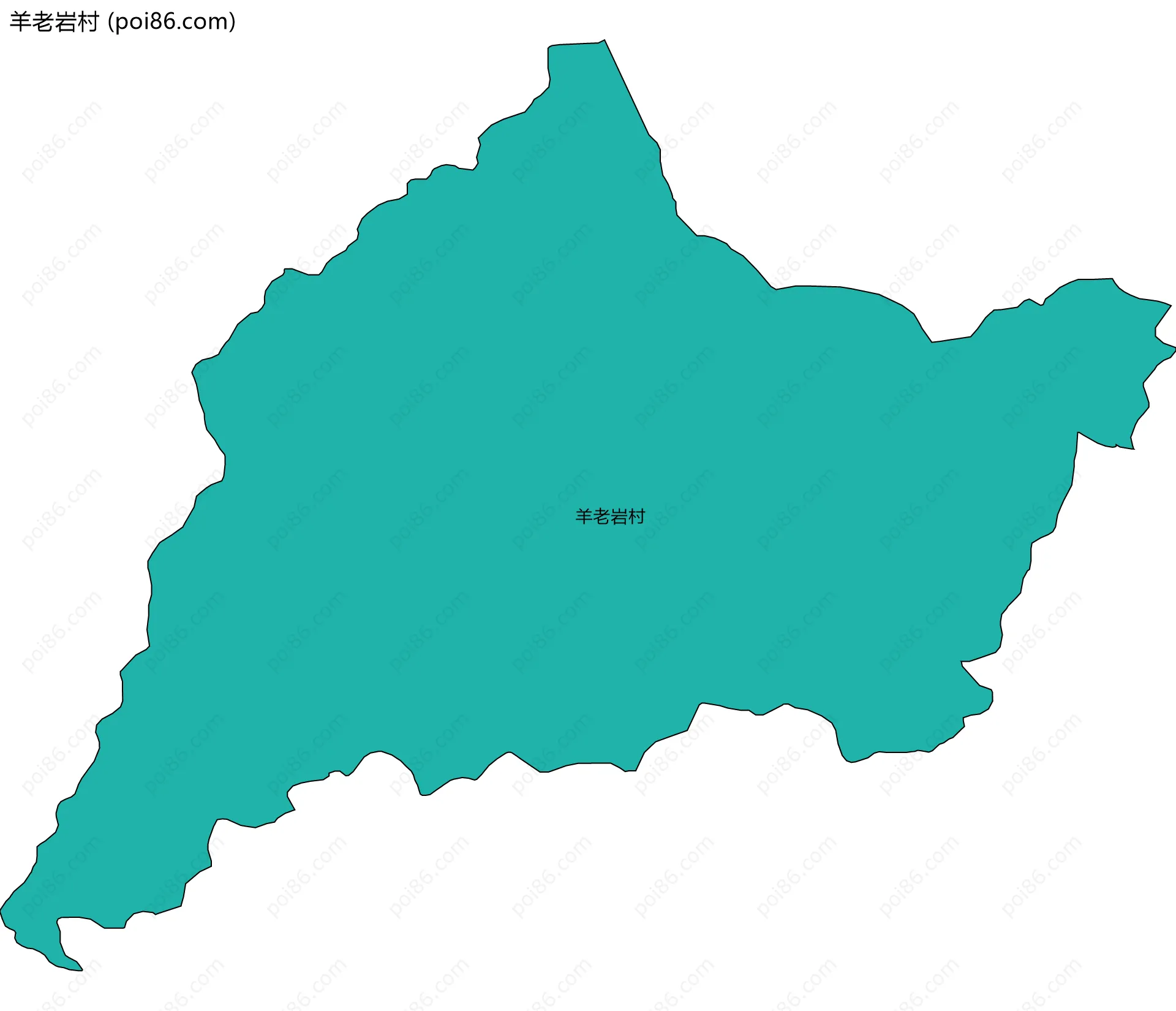 羊老岩村边界地图