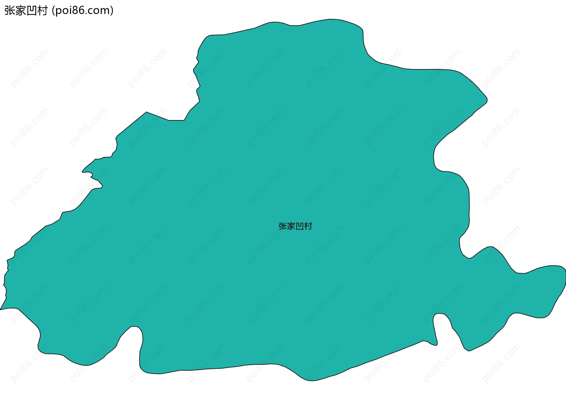 张家凹村边界地图