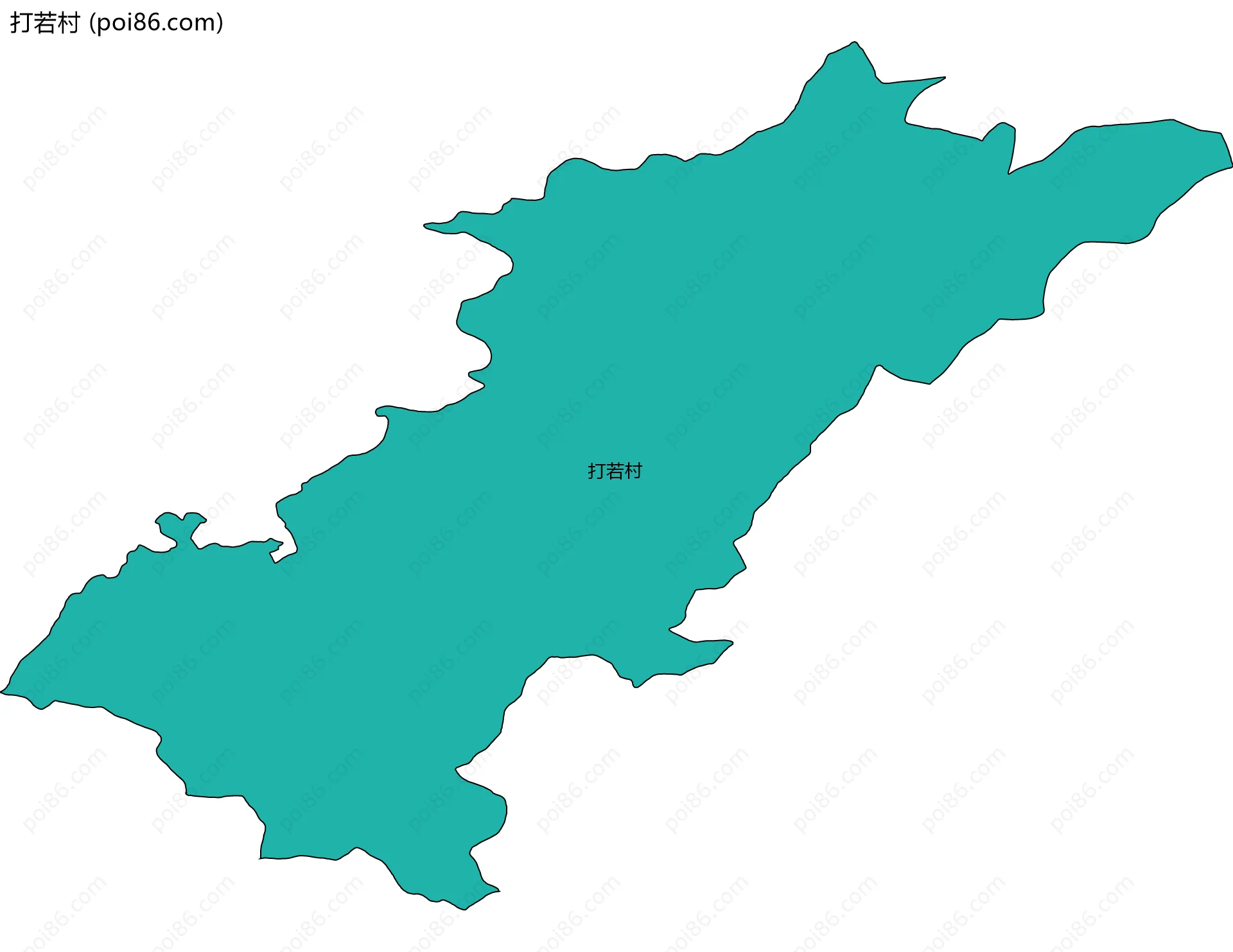 打若村边界地图