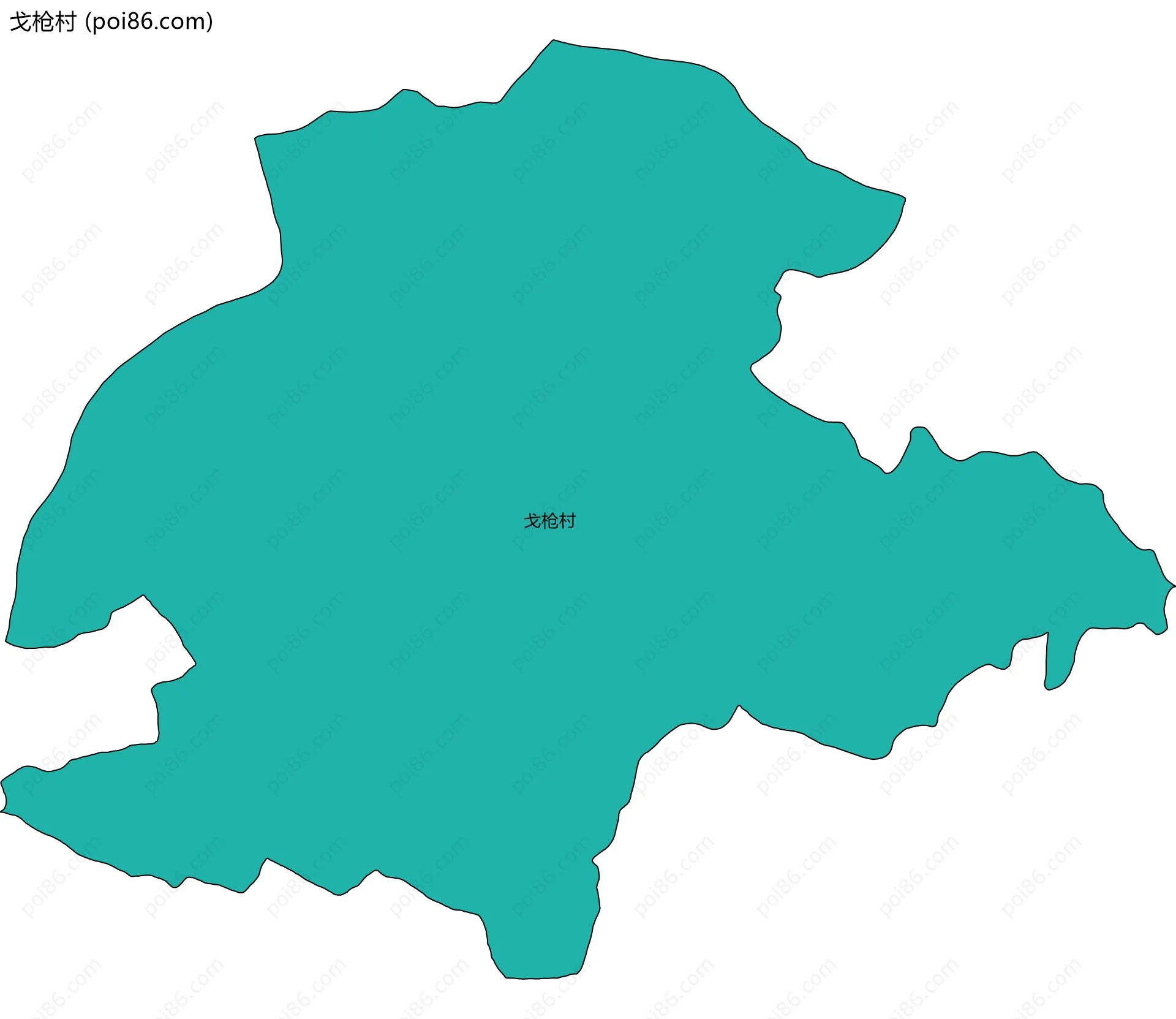 戈枪村边界地图