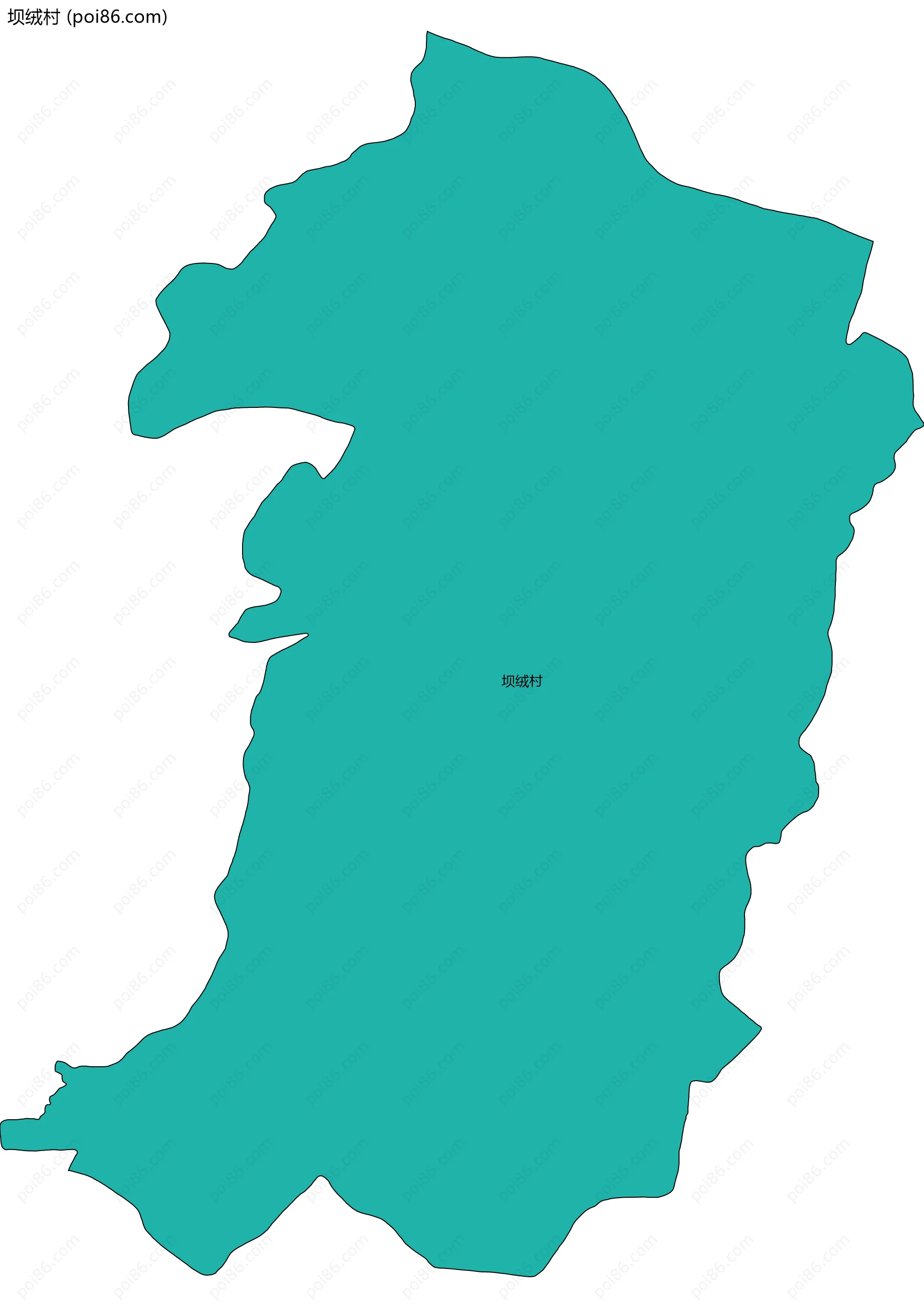 坝绒村边界地图