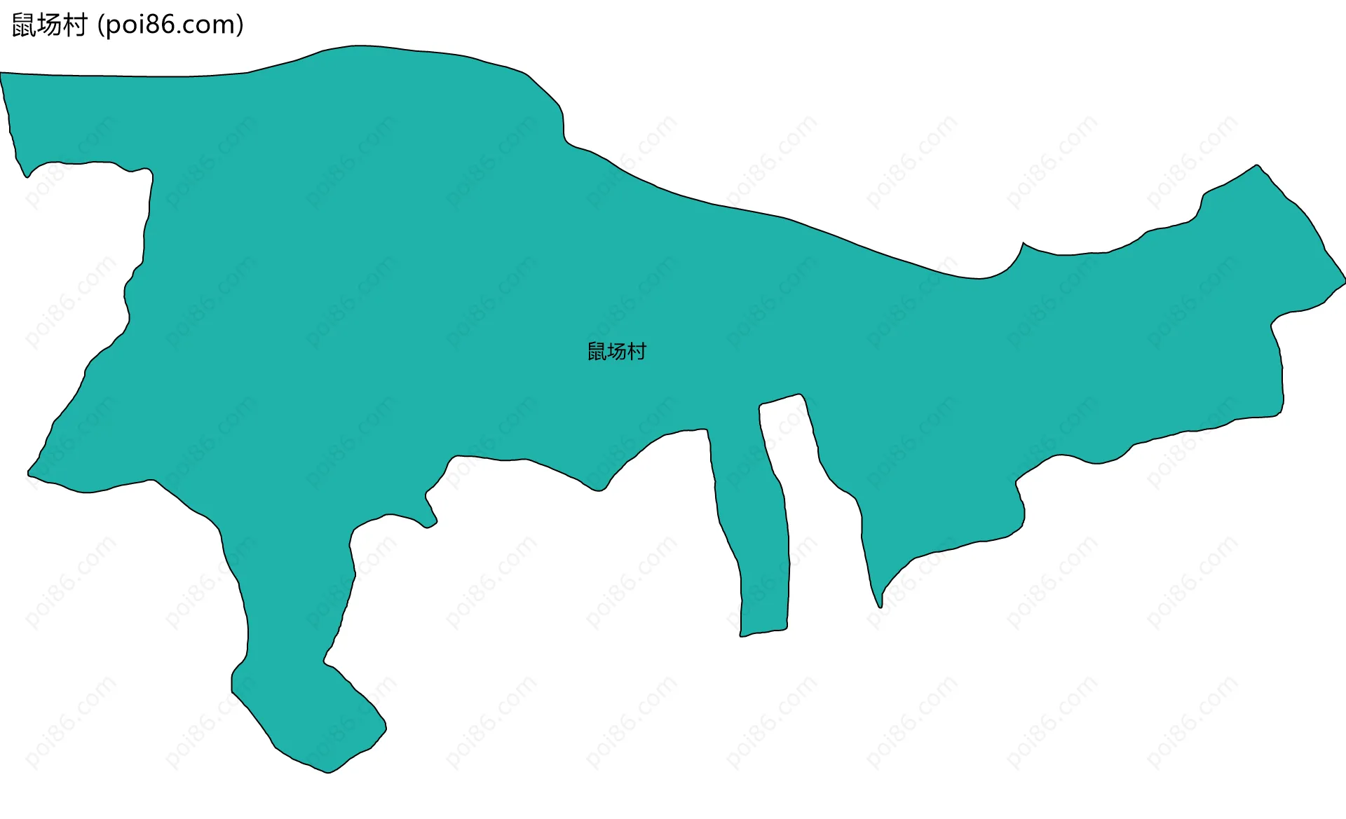 鼠场村边界地图