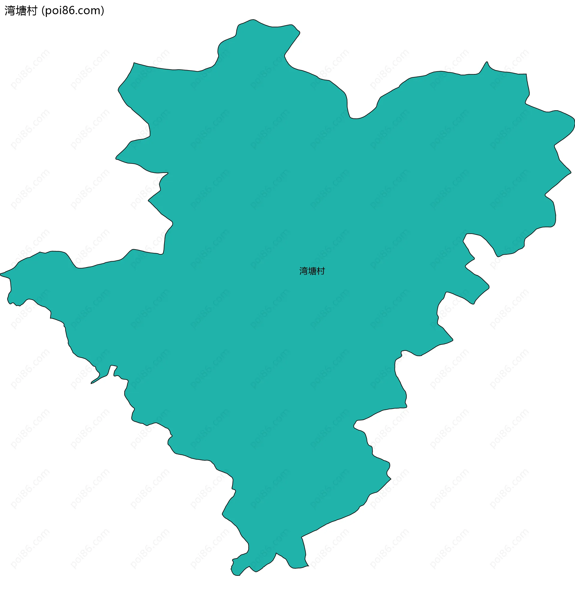 湾塘村边界地图