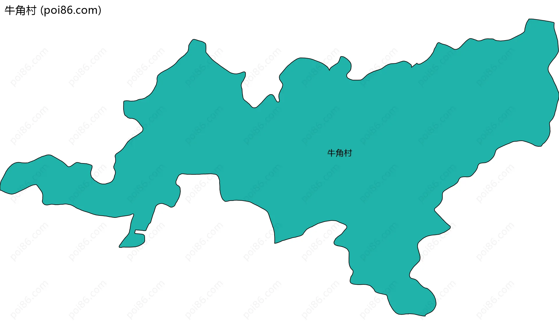 牛角村边界地图