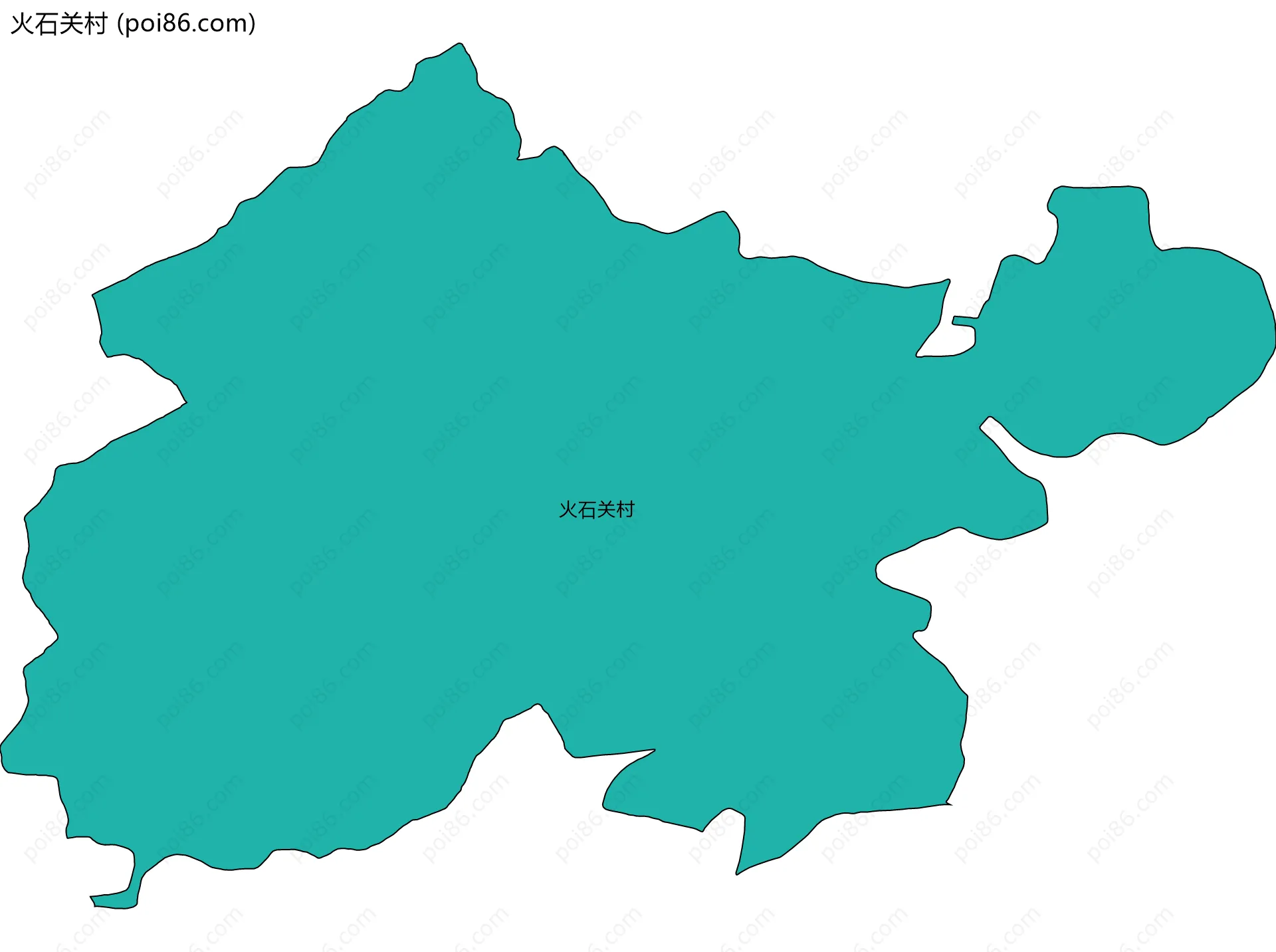 火石关村边界地图