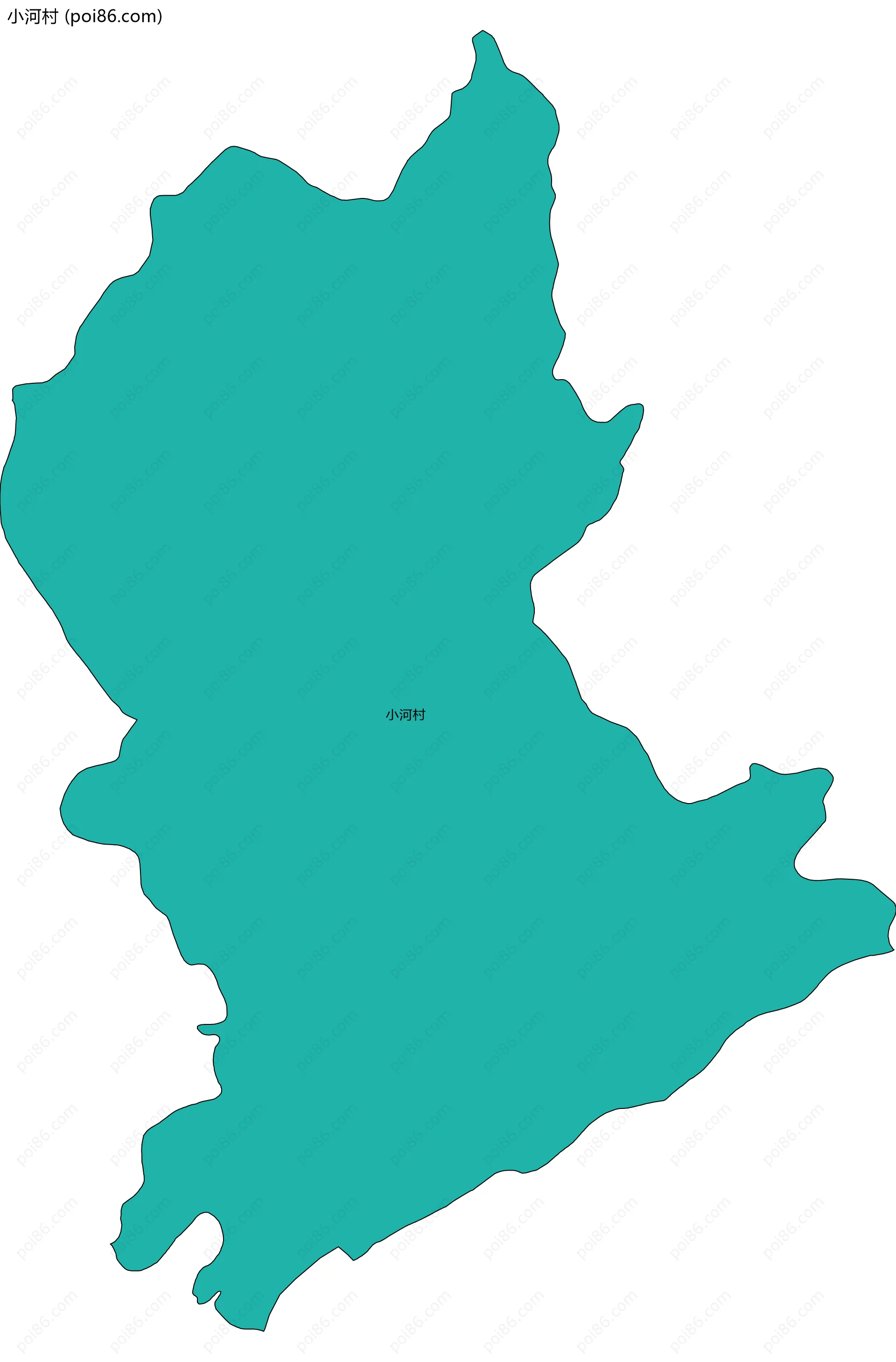 小河村边界地图