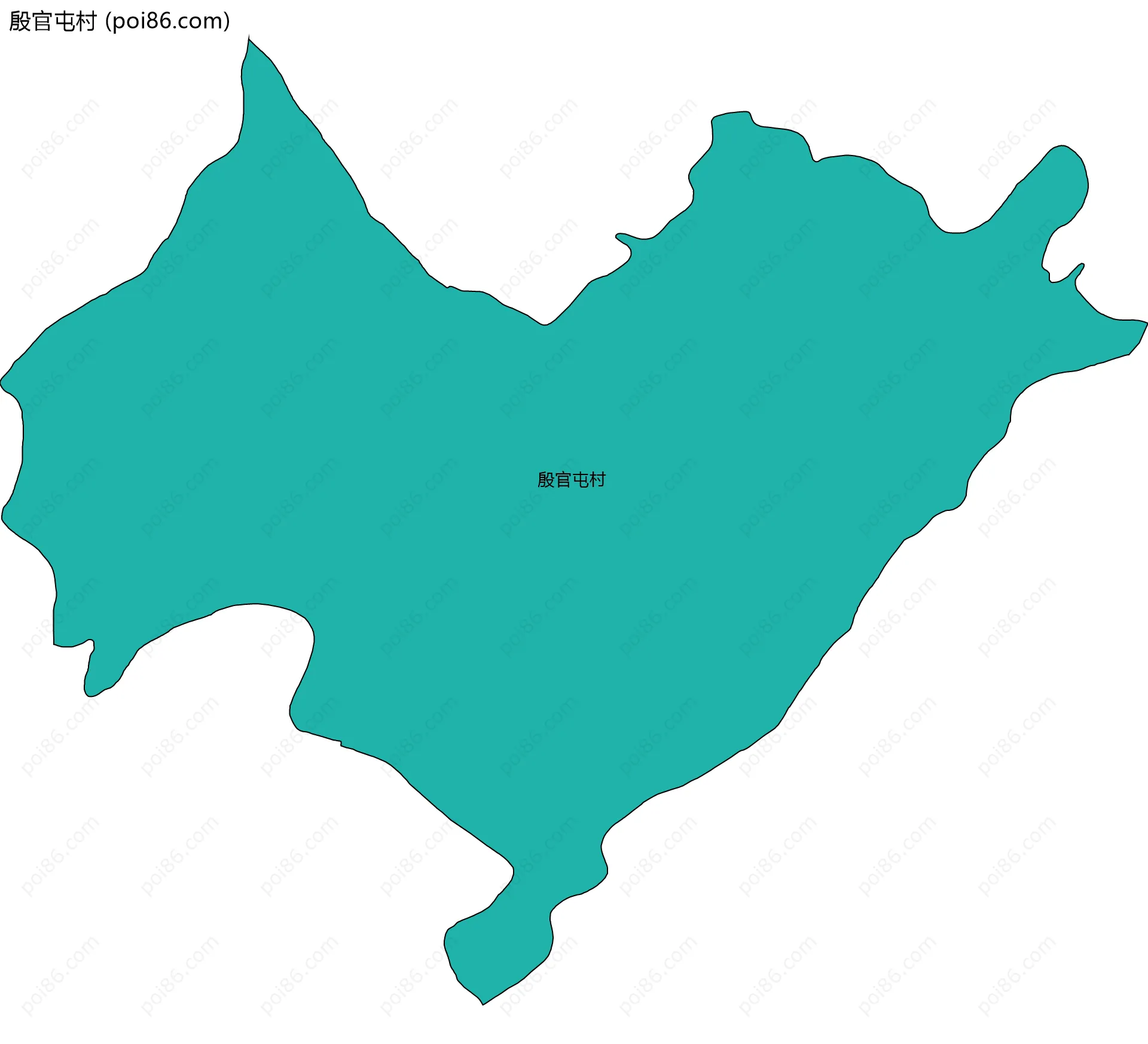 殷官屯村边界地图