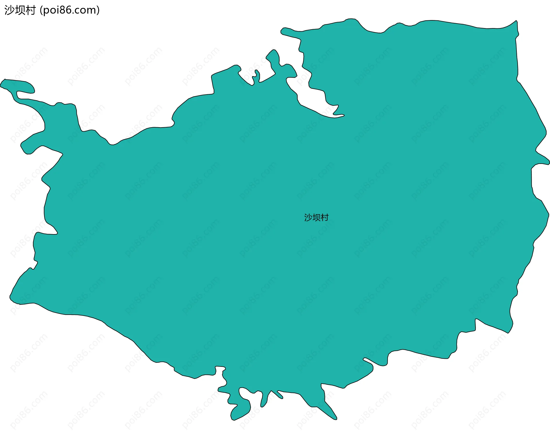 沙坝村边界地图