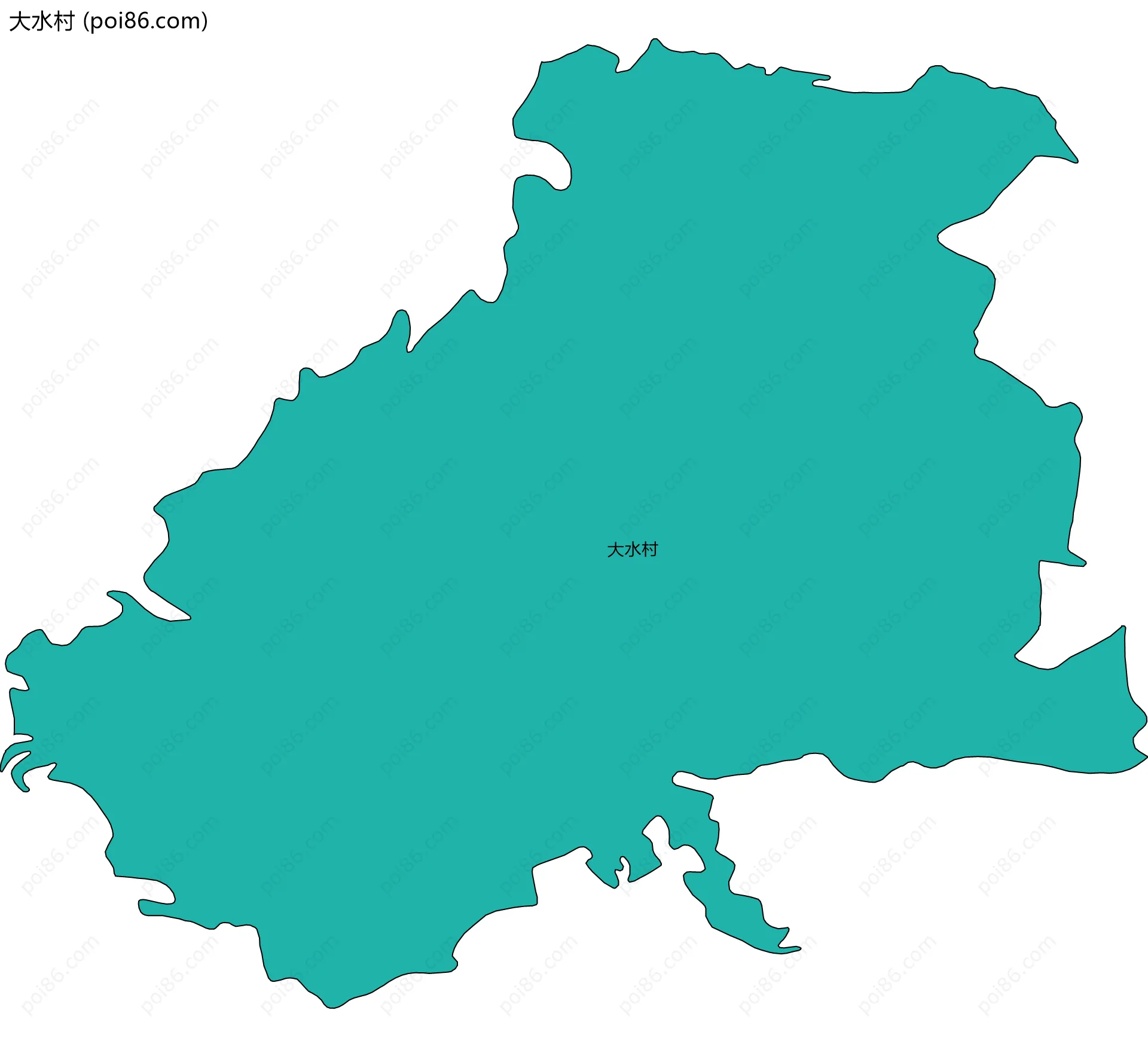 大水村边界地图