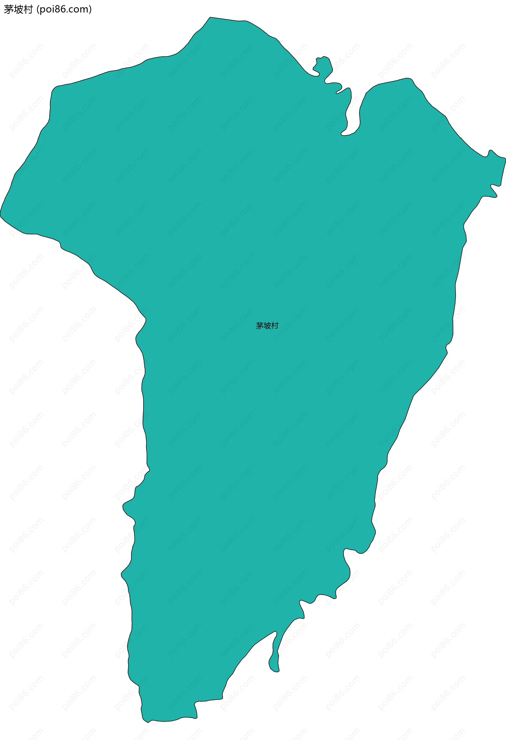 茅坡村边界地图