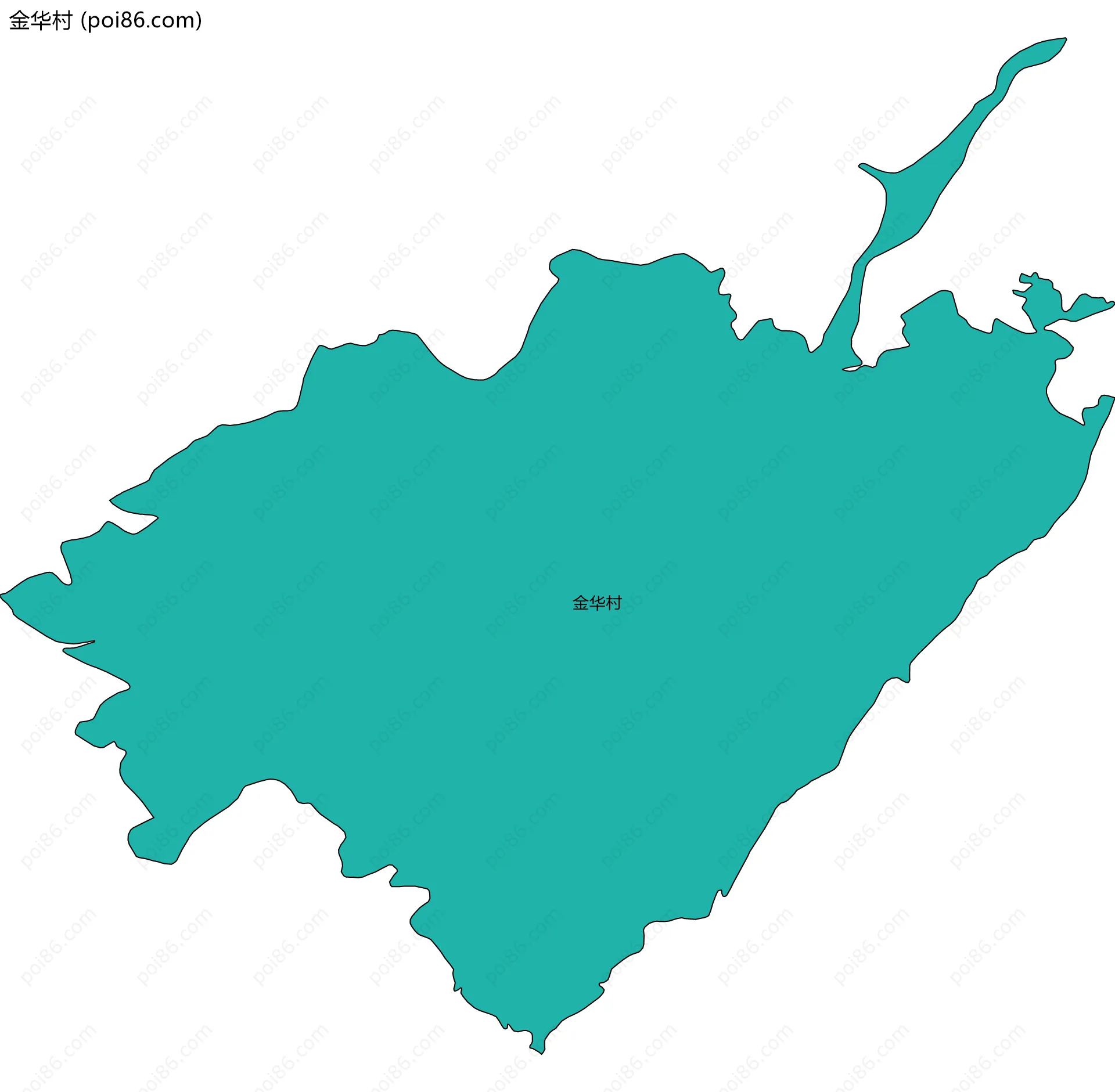 金华村边界地图