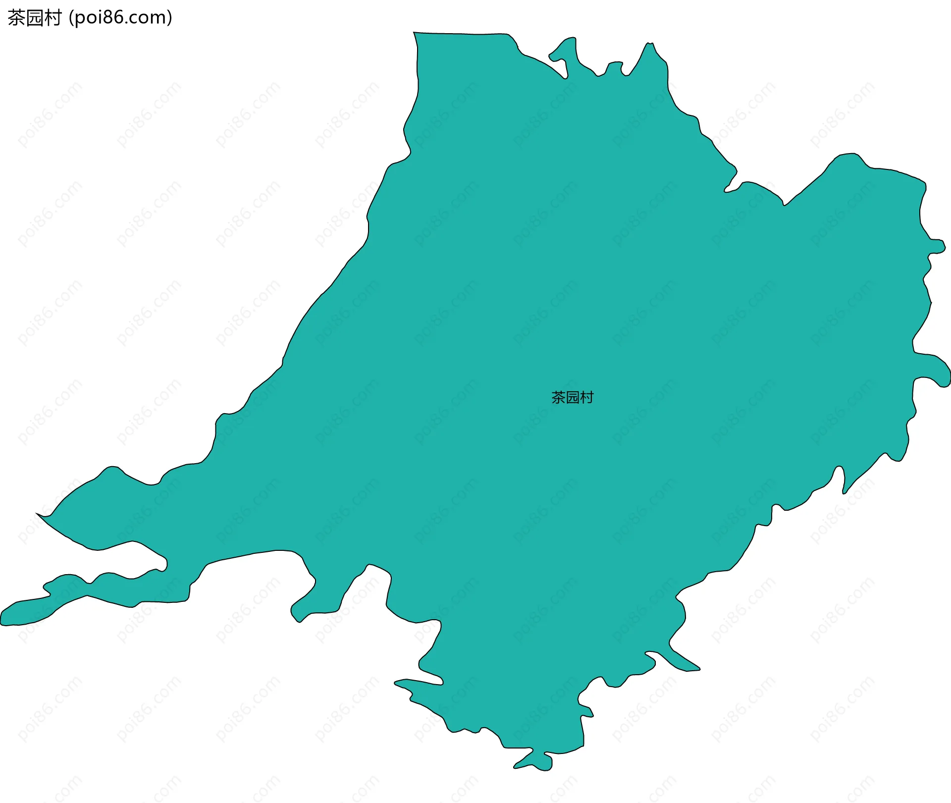 茶园村边界地图