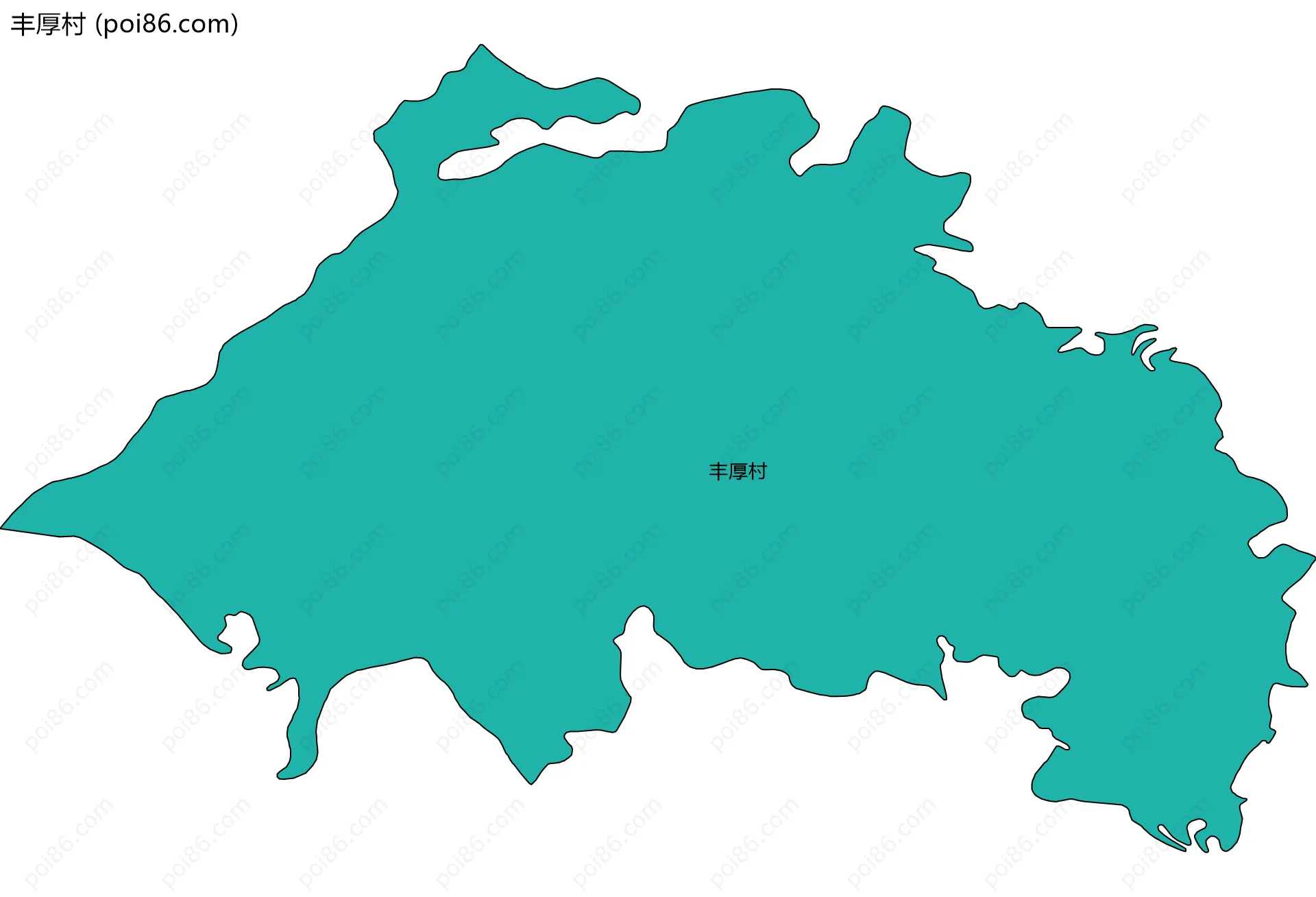 丰厚村边界地图