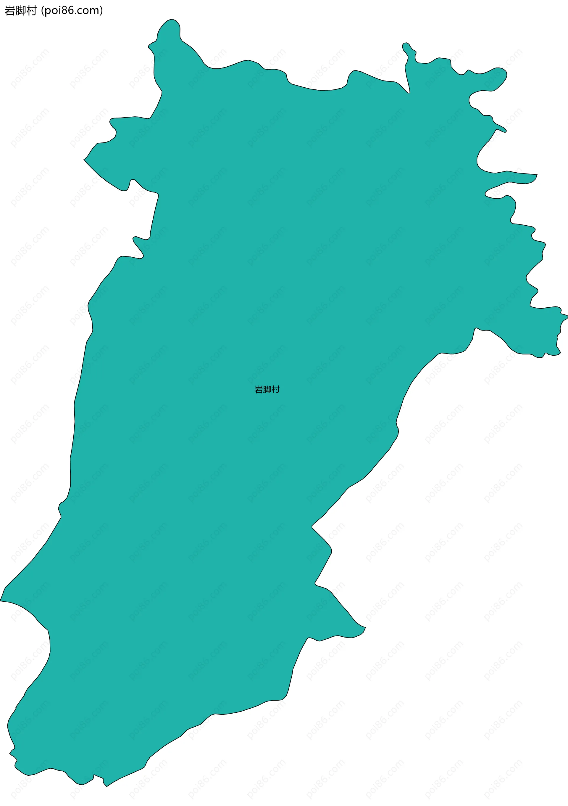 岩脚村边界地图