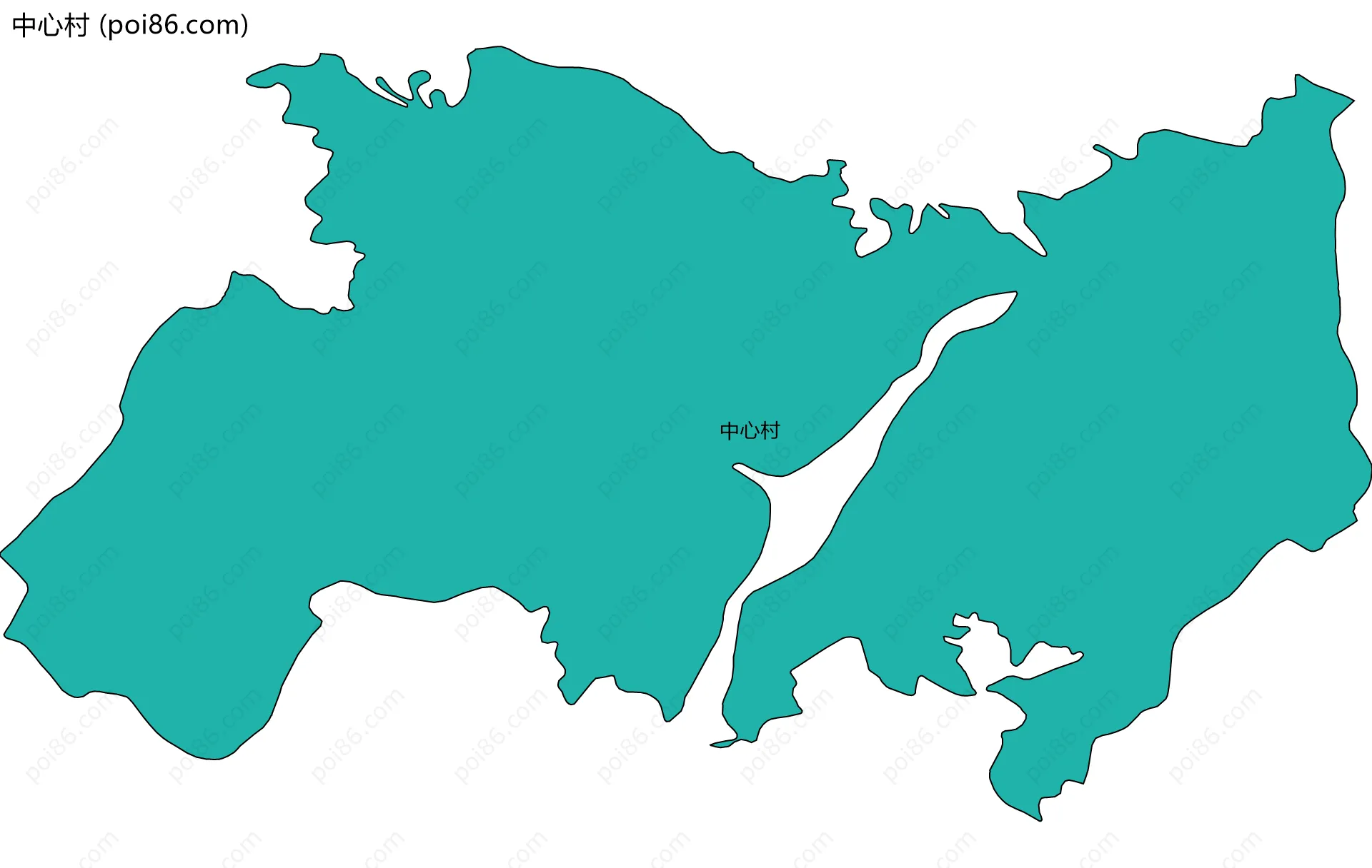 中心村边界地图