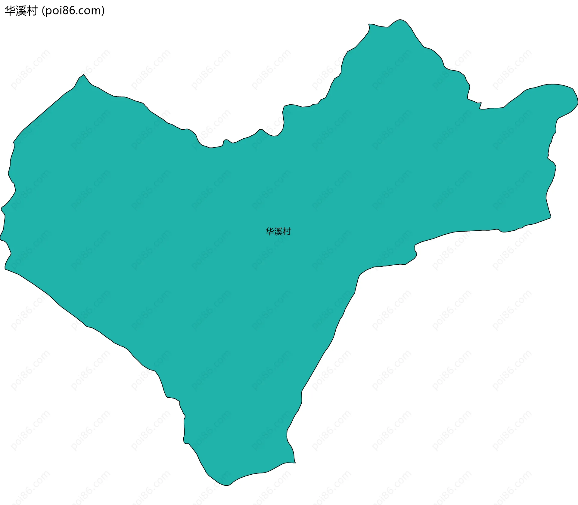 华溪村边界地图