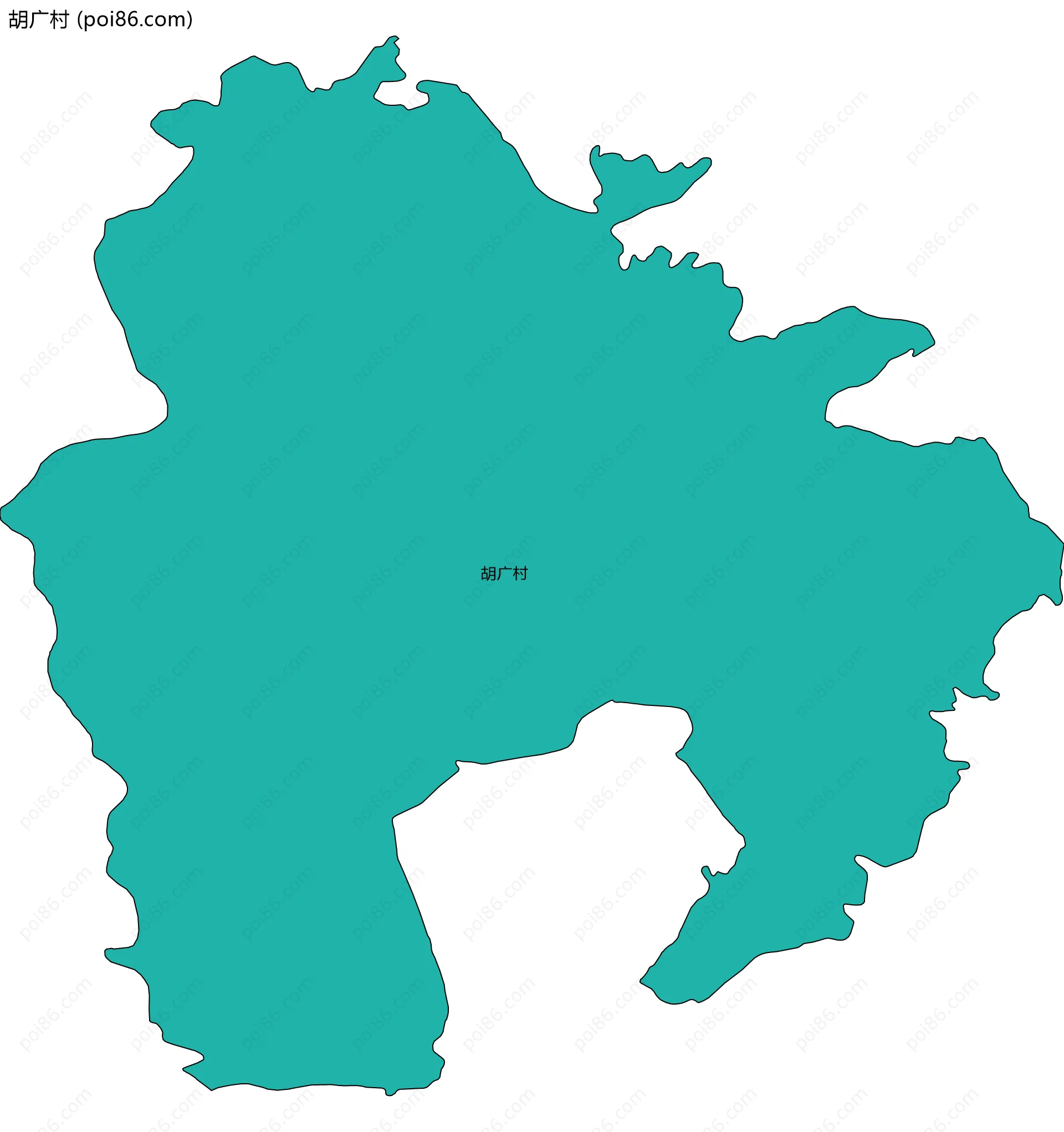 胡广村边界地图