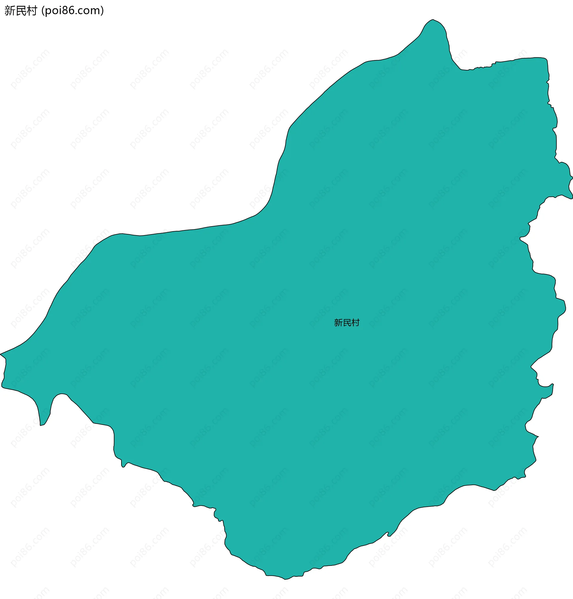 新民村边界地图