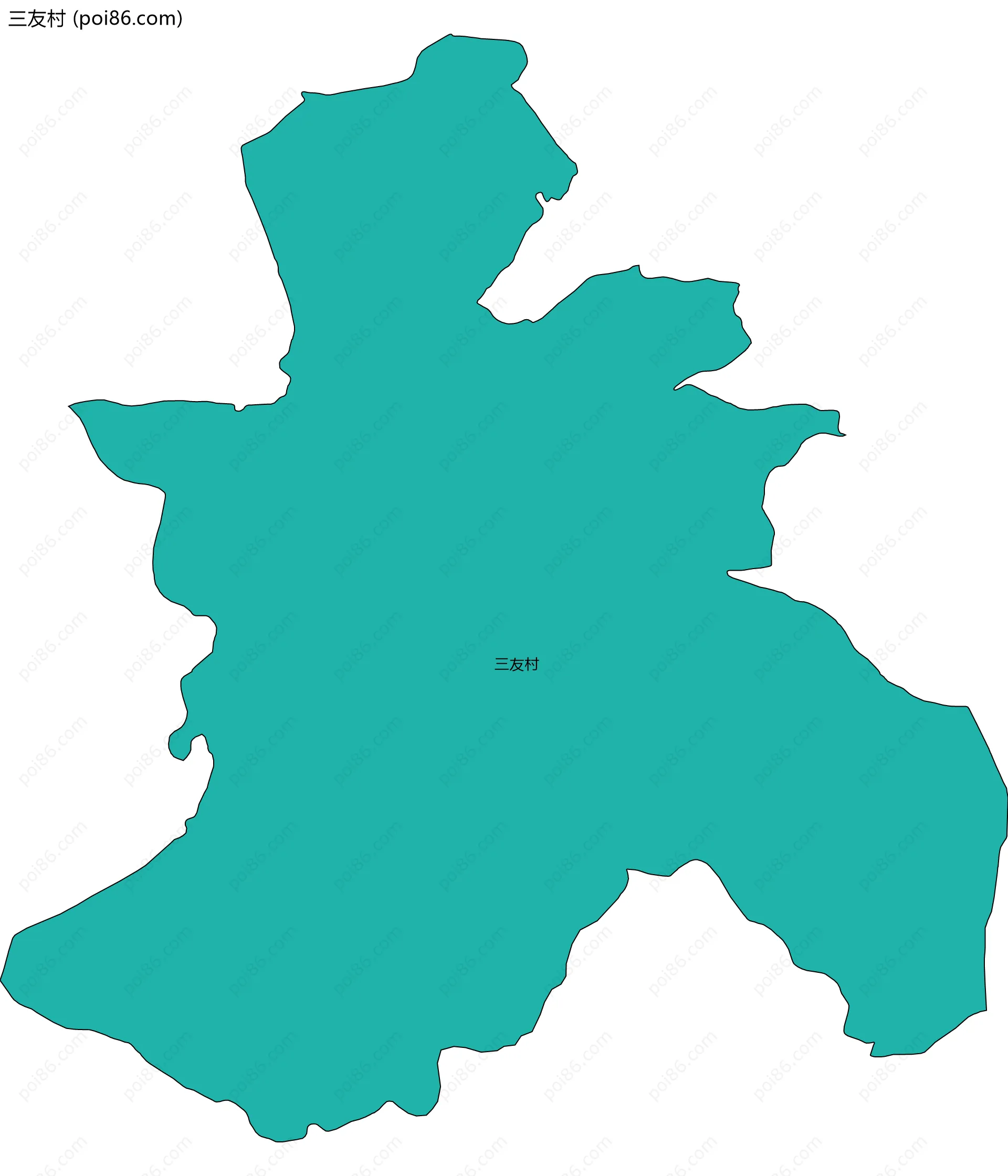 三友村边界地图