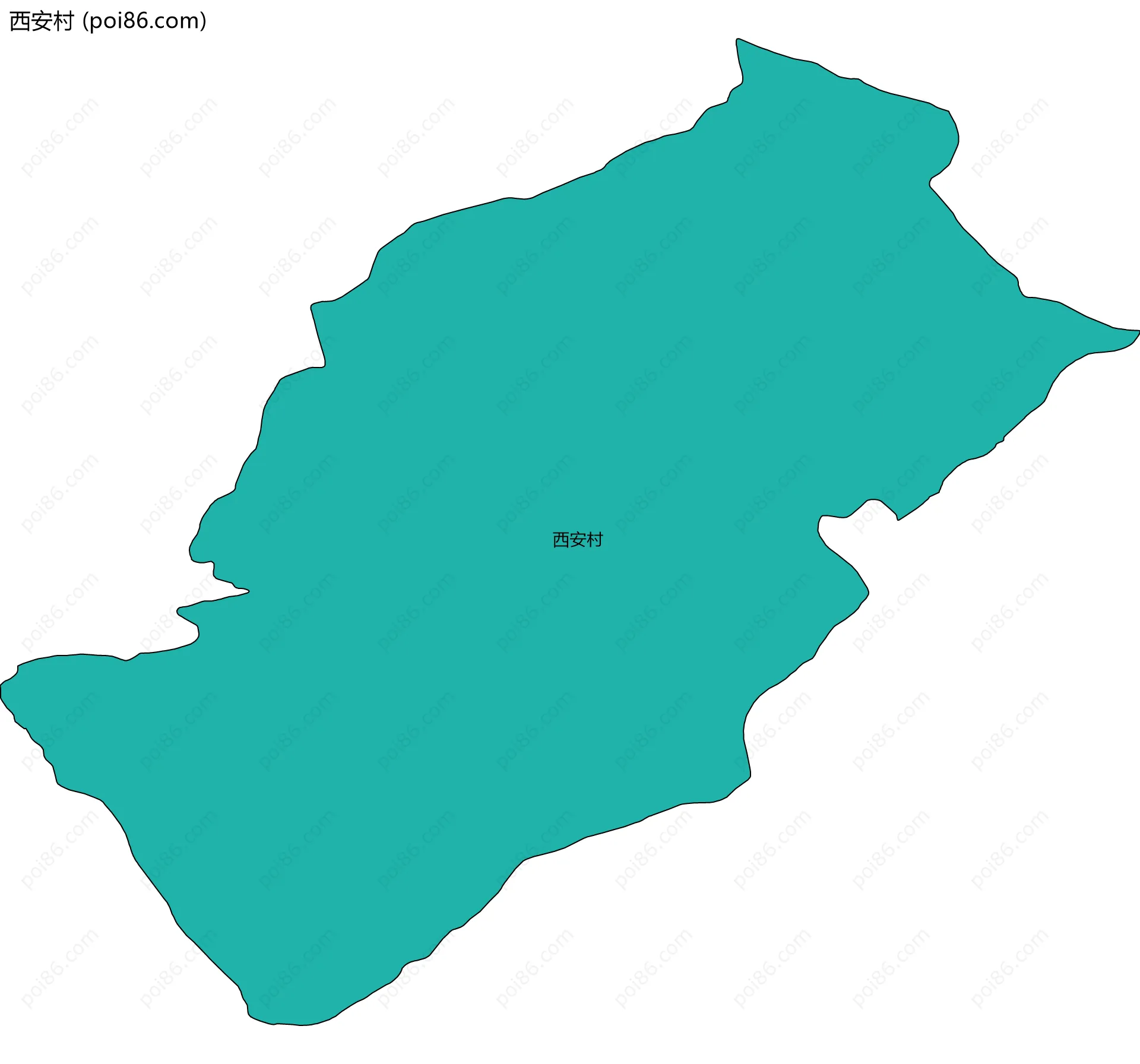 西安村边界地图