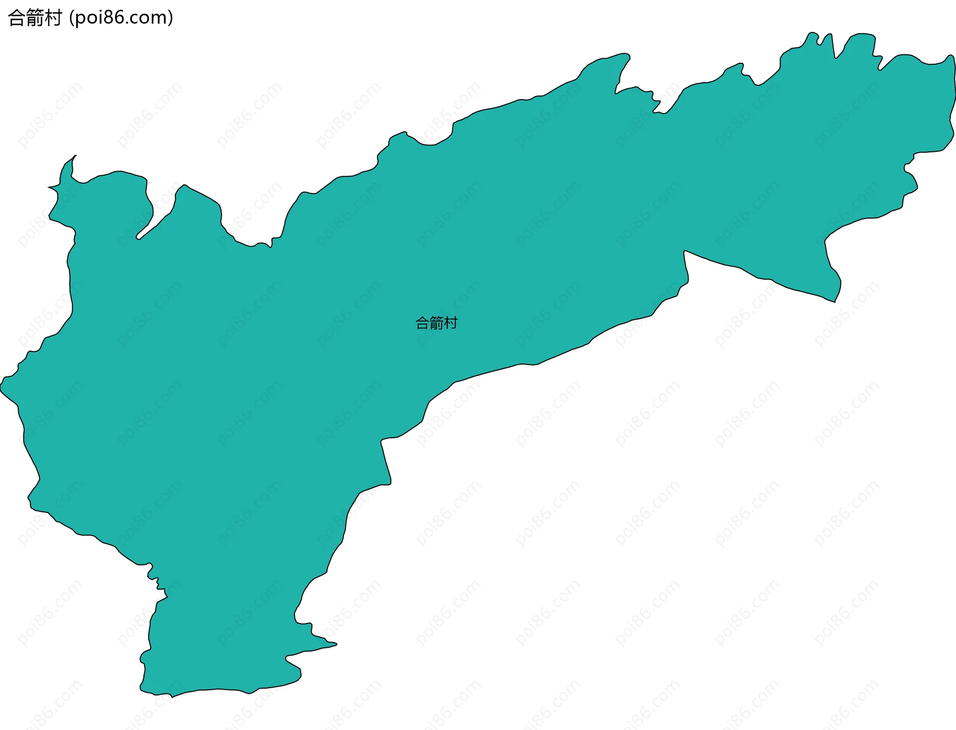 合箭村边界地图
