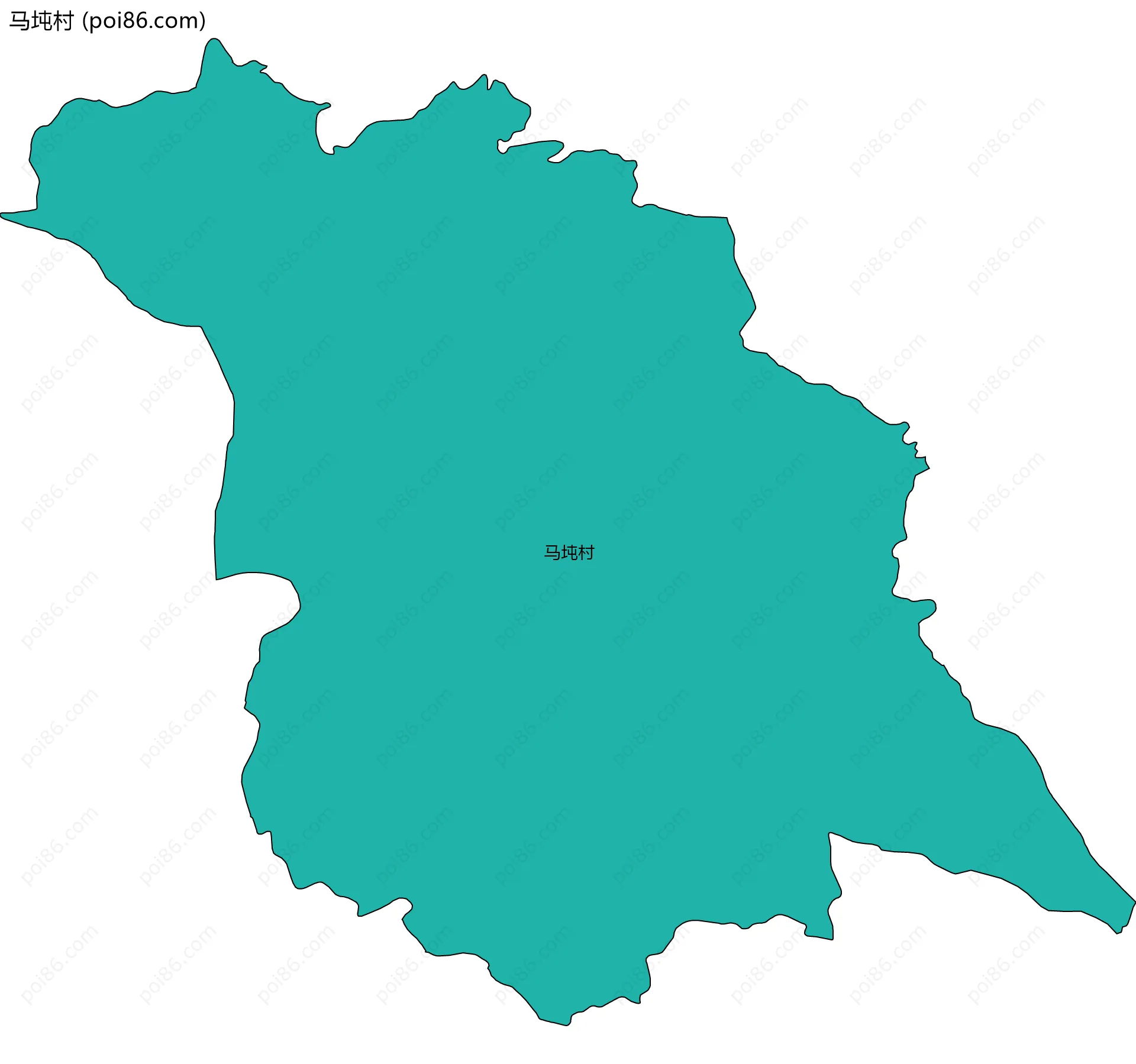 马坉村边界地图