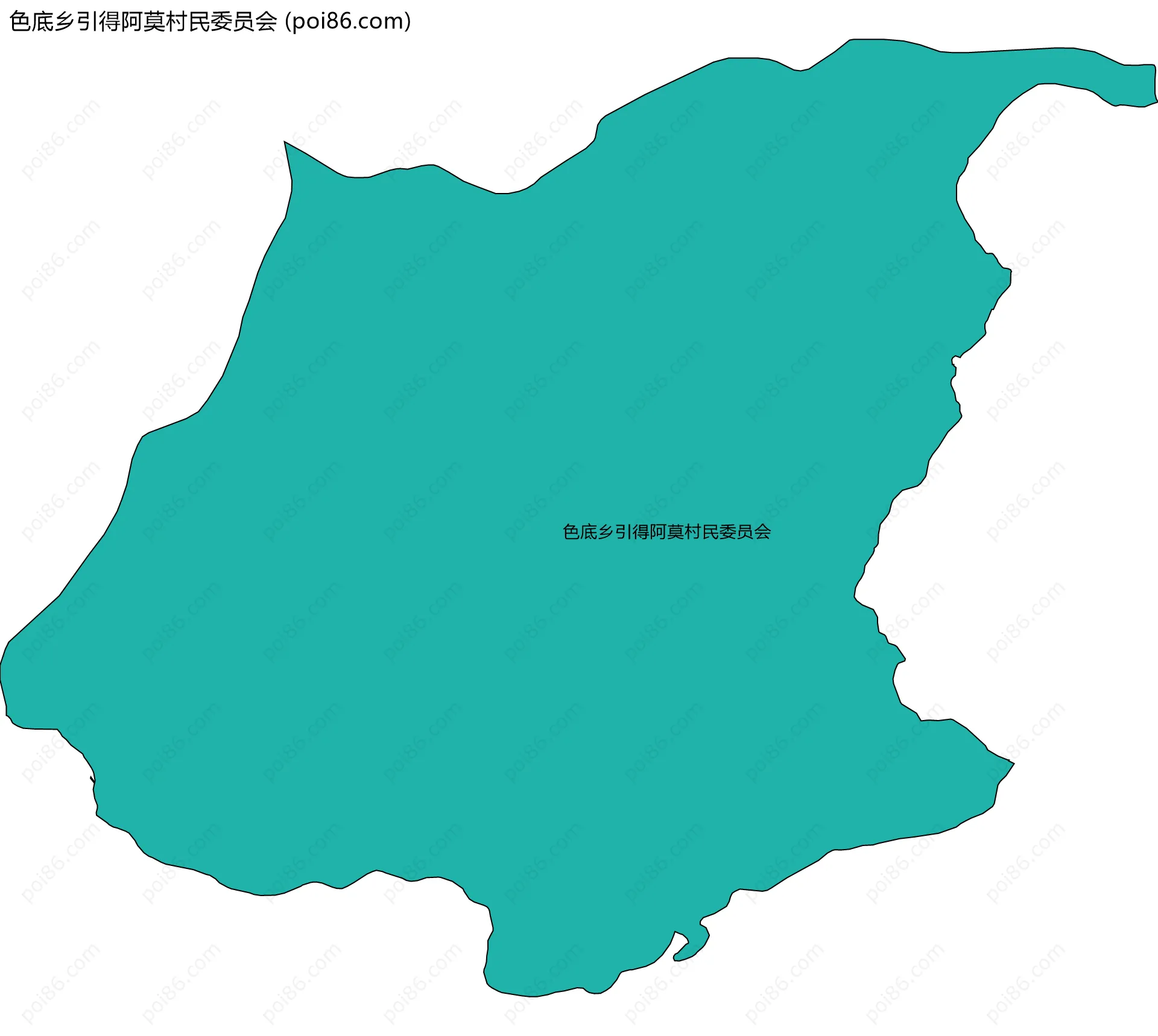 色底乡引得阿莫村民委员会边界地图