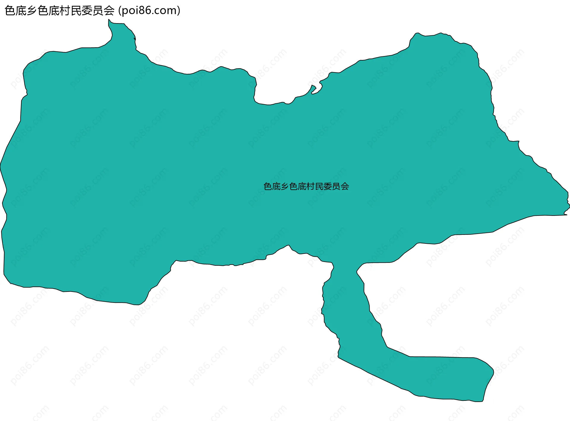 色底乡色底村民委员会边界地图