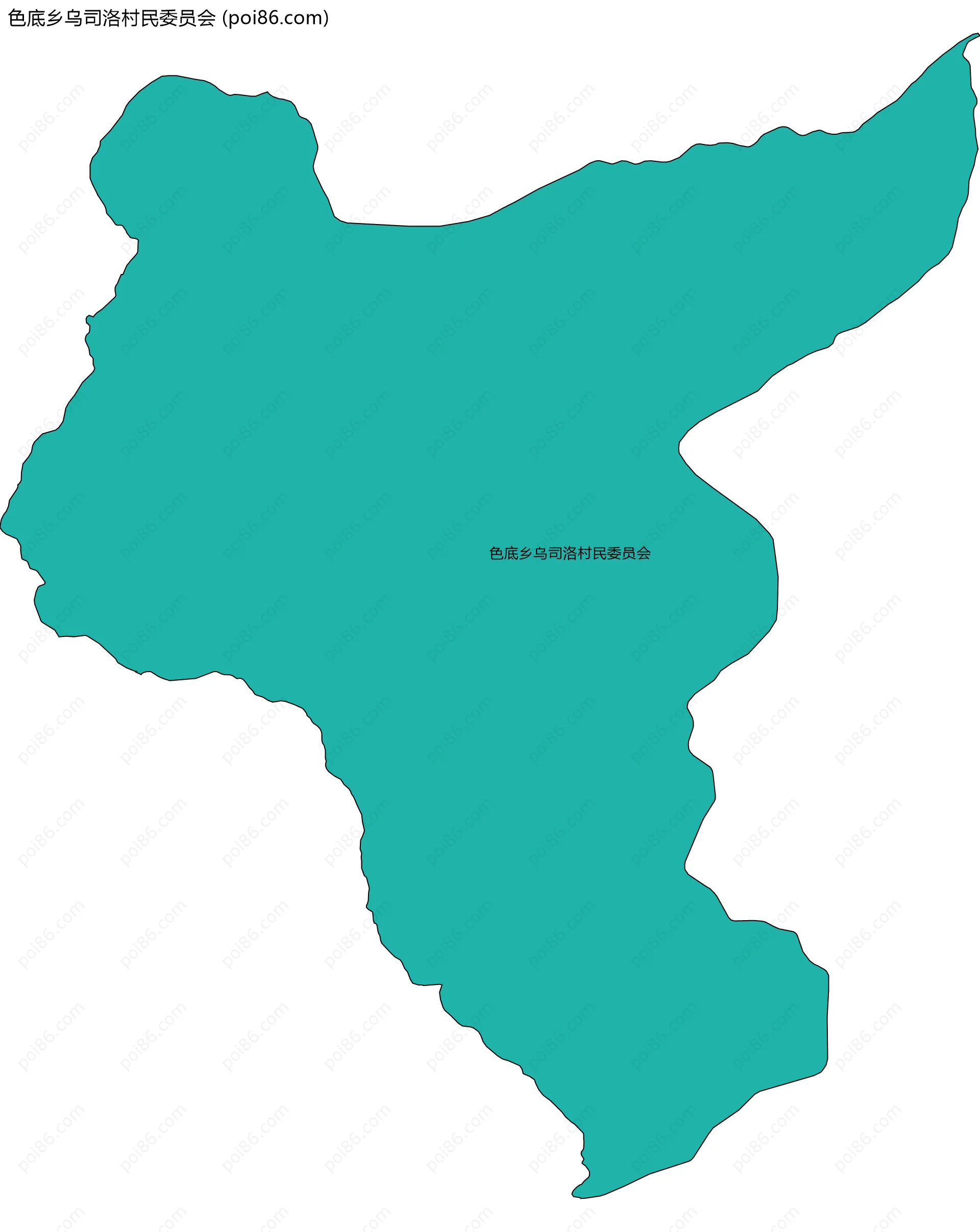 色底乡乌司洛村民委员会边界地图