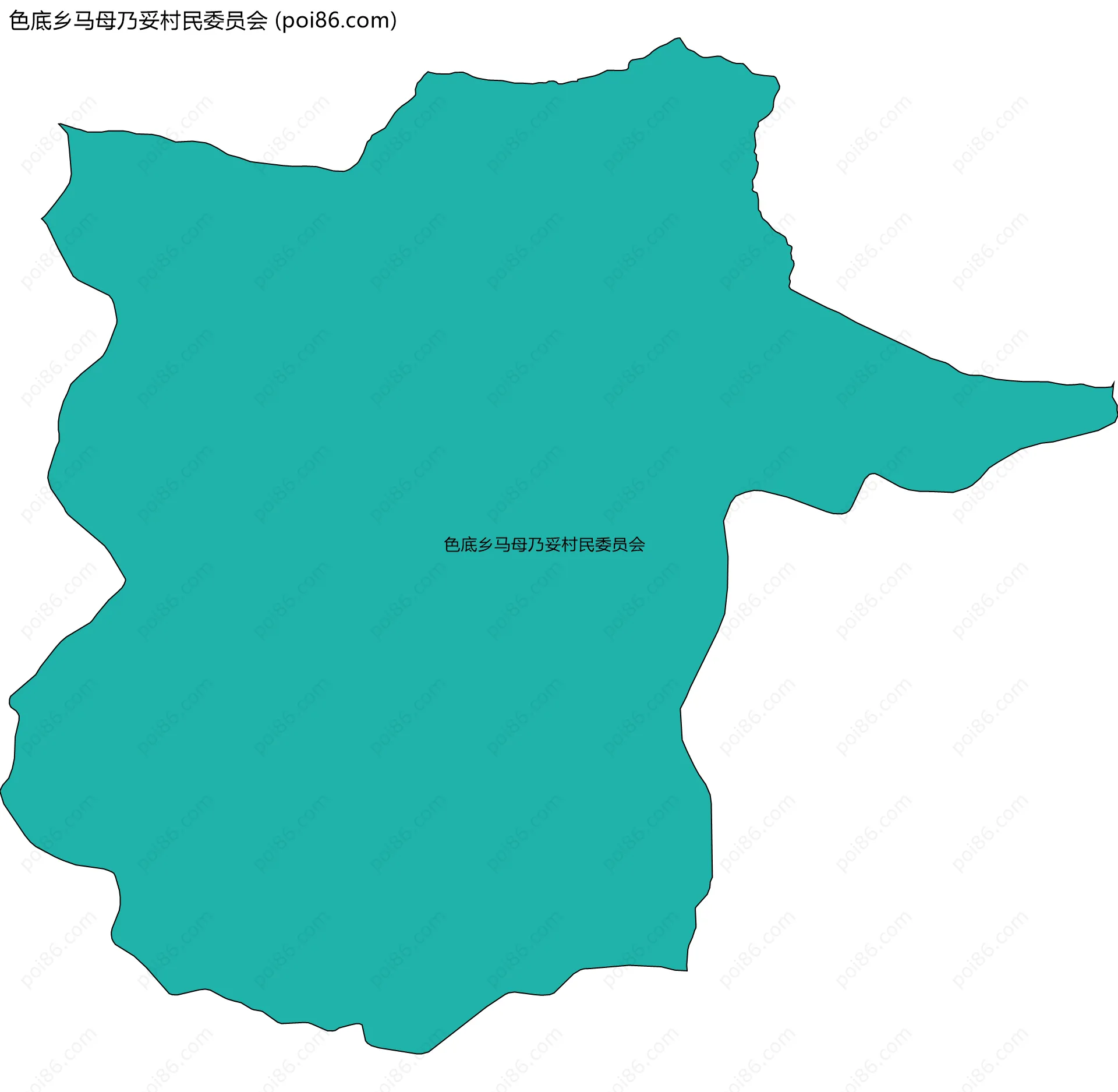 色底乡马母乃妥村民委员会边界地图