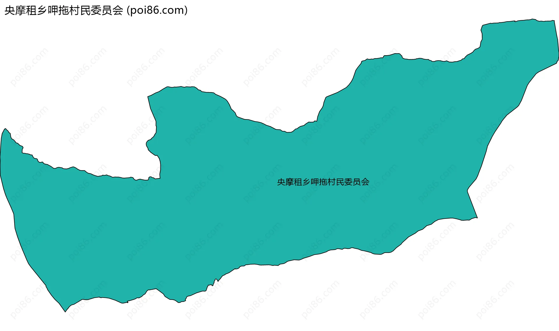 央摩租乡呷拖村民委员会边界地图