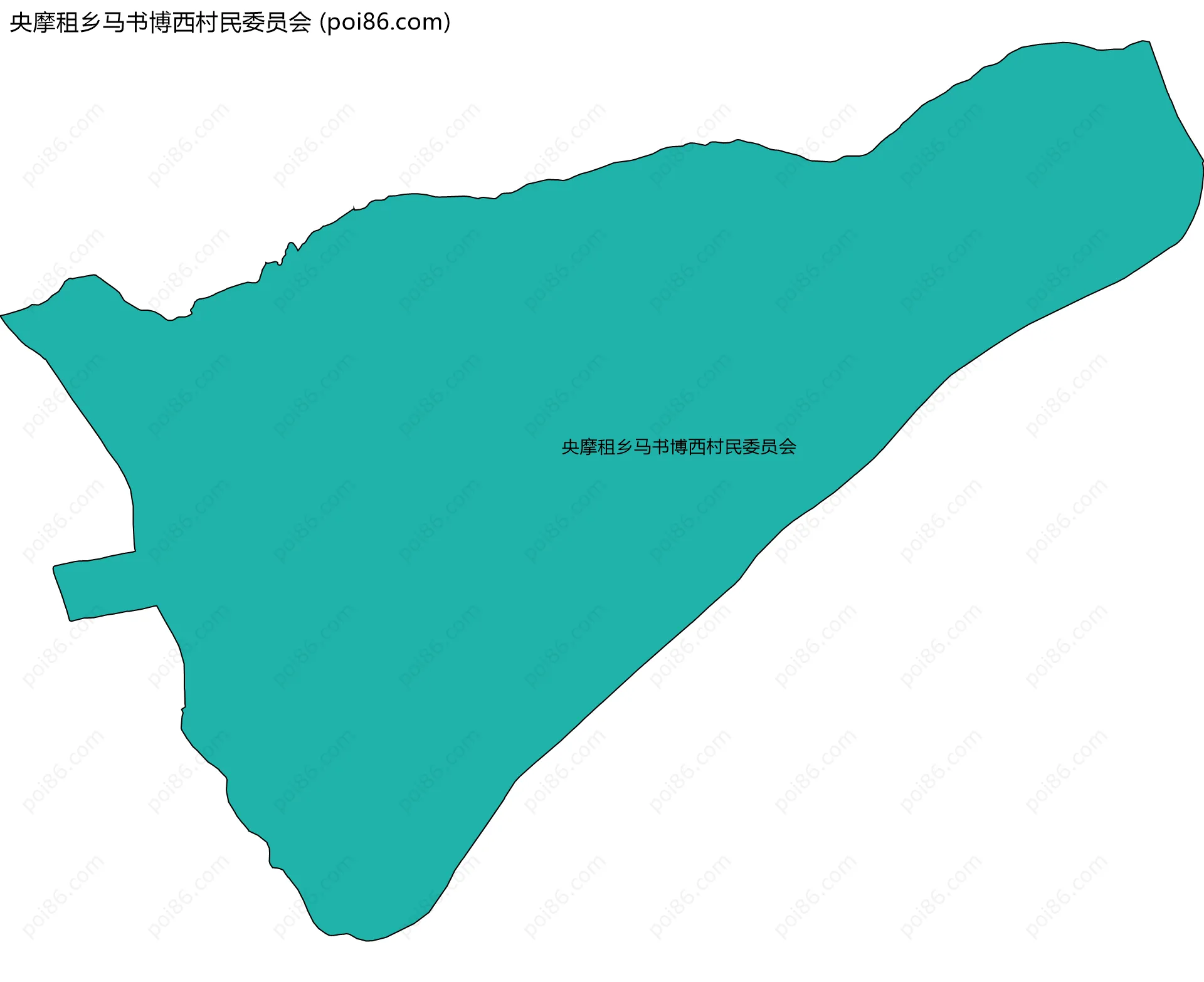 央摩租乡马书博西村民委员会边界地图