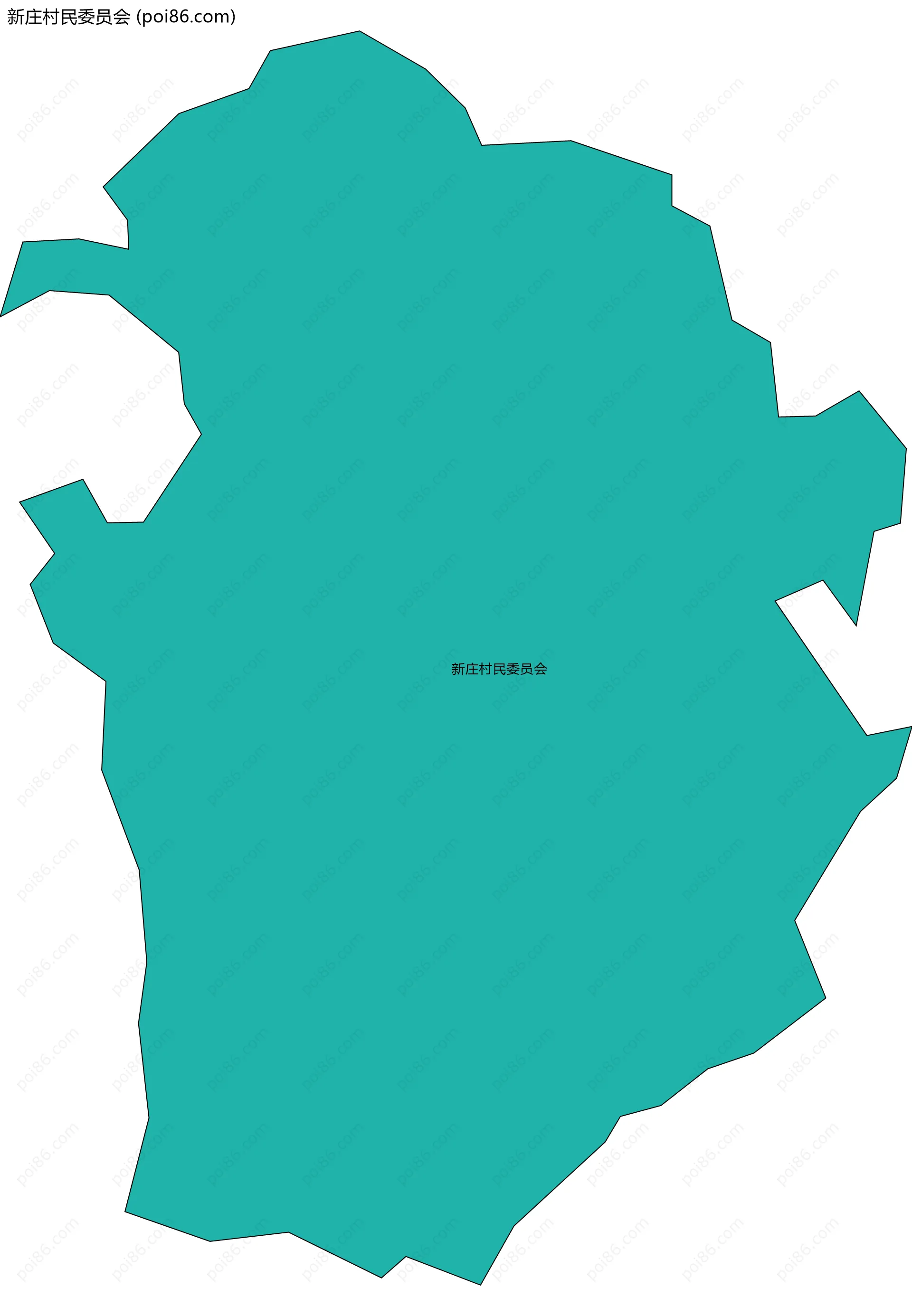 新庄村民委员会边界地图