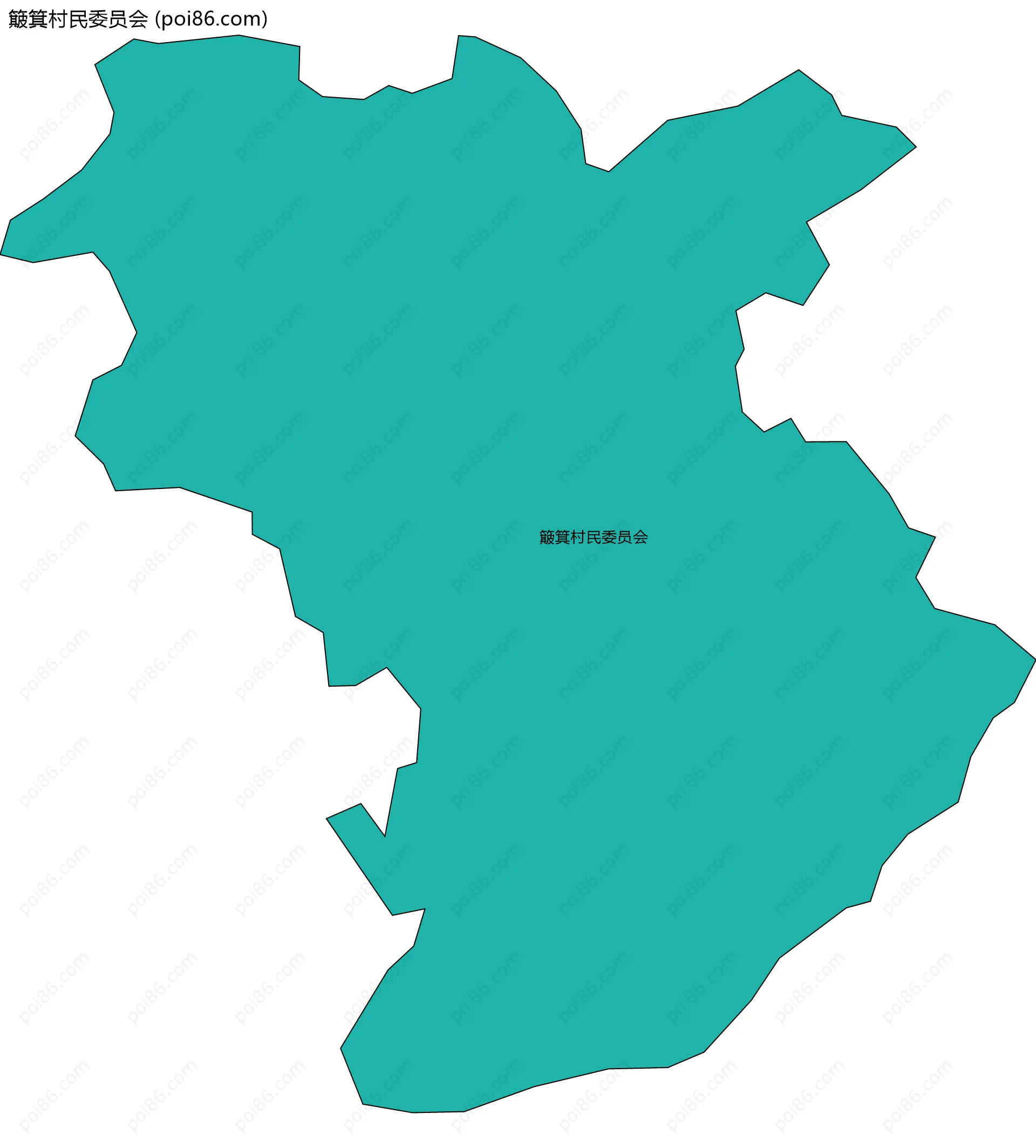 簸箕村民委员会边界地图