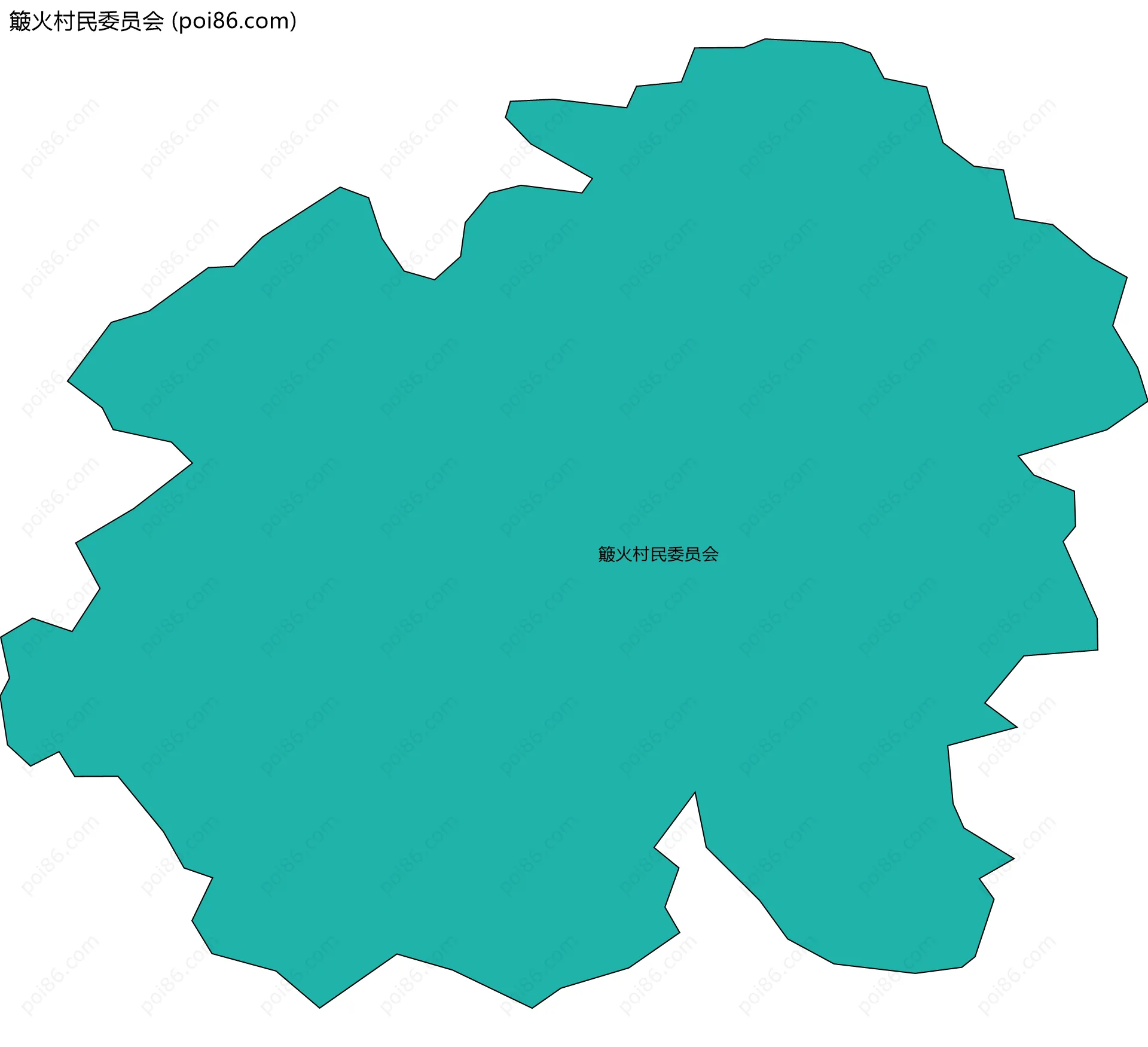 簸火村民委员会边界地图