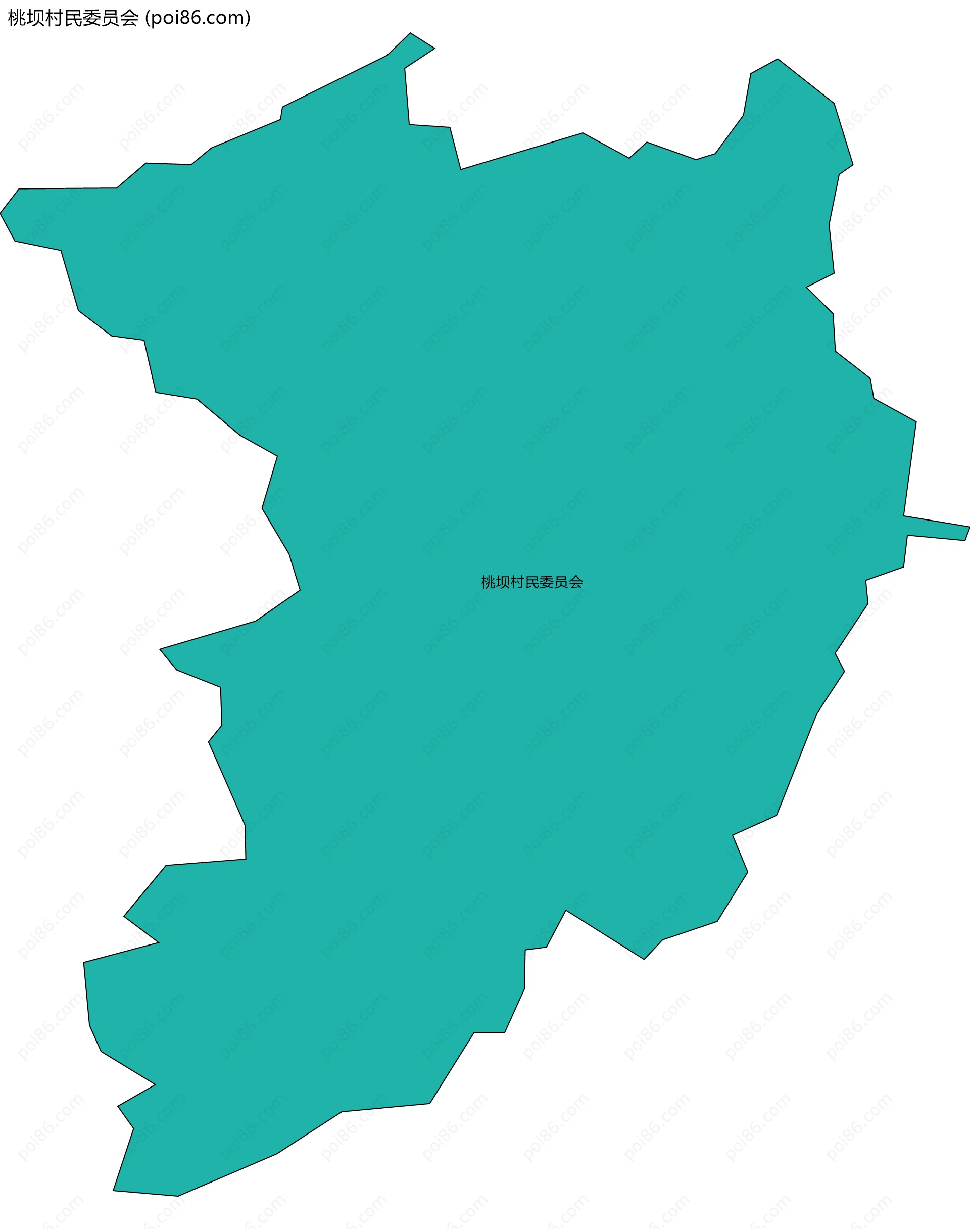 桃坝村民委员会边界地图