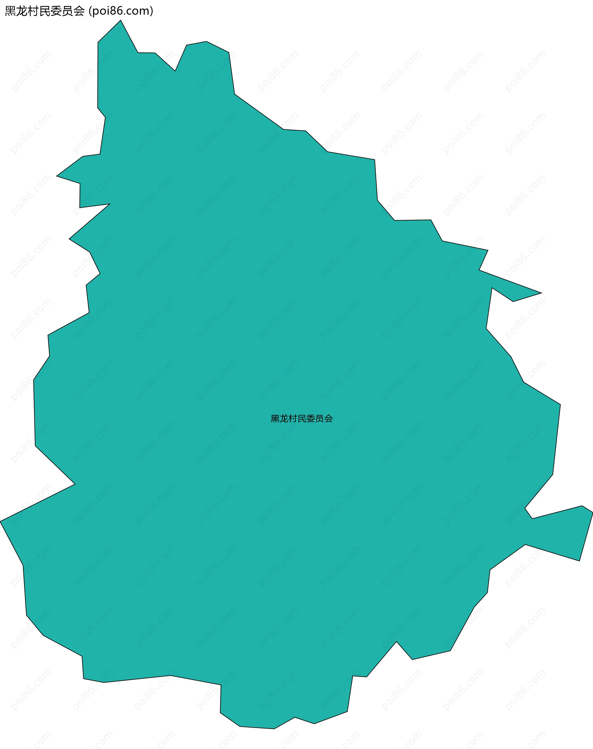 黑龙村民委员会边界地图