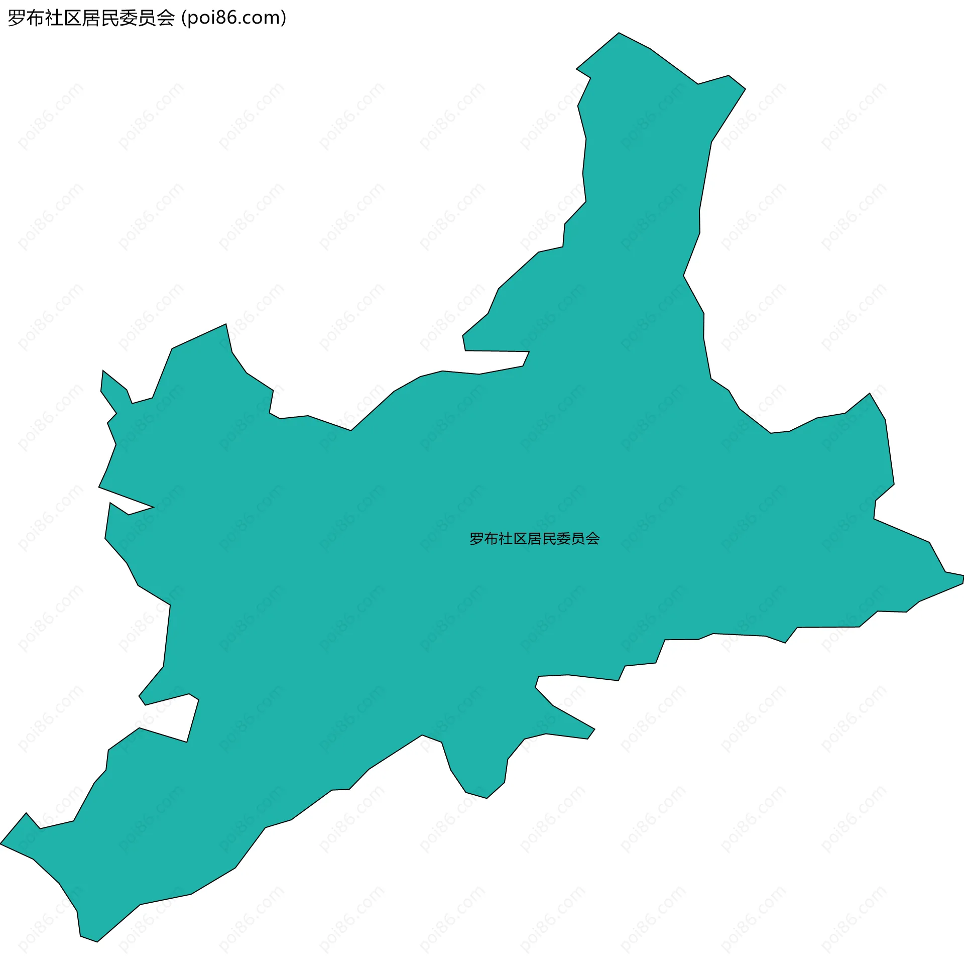 罗布社区居民委员会边界地图