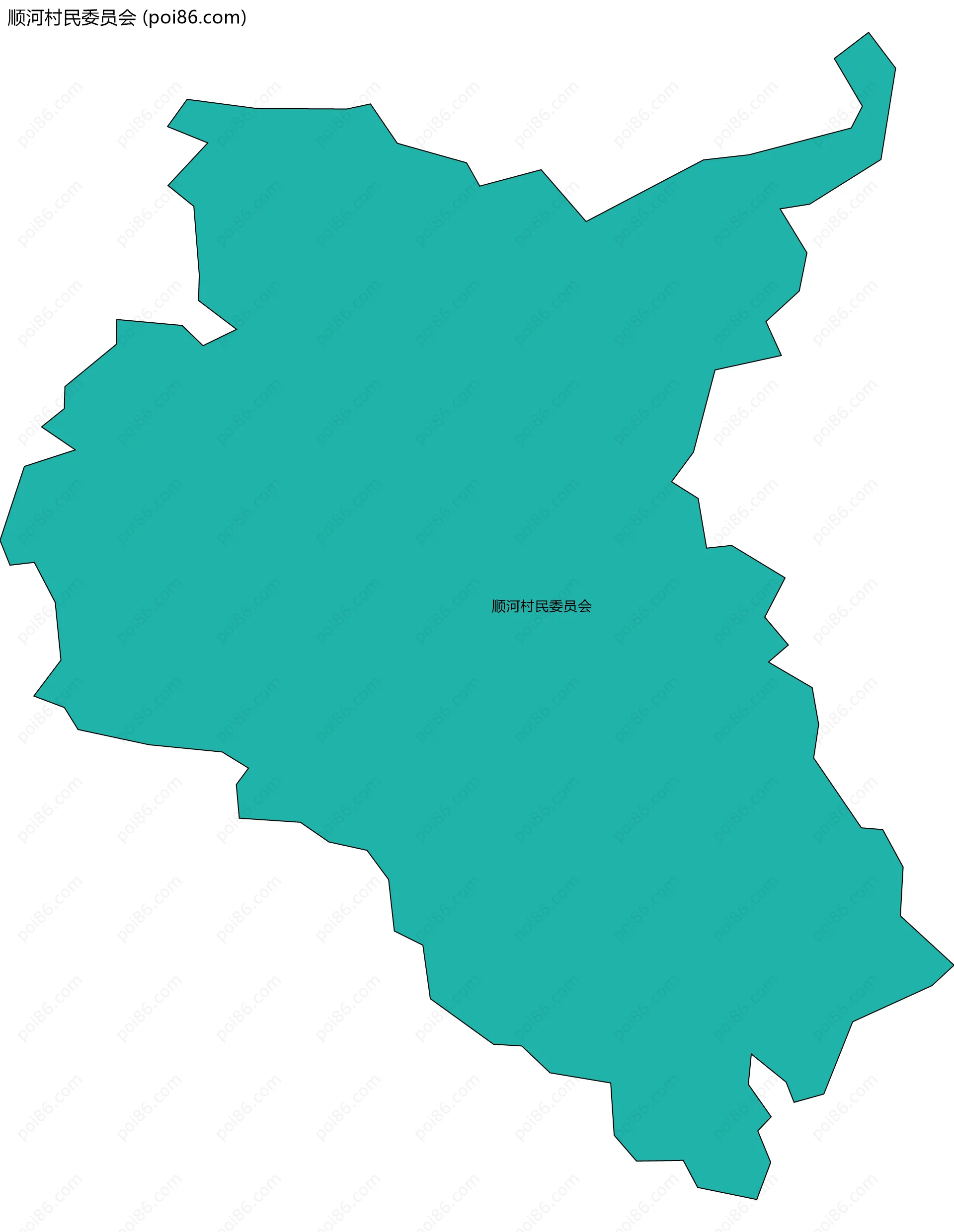 顺河村民委员会边界地图
