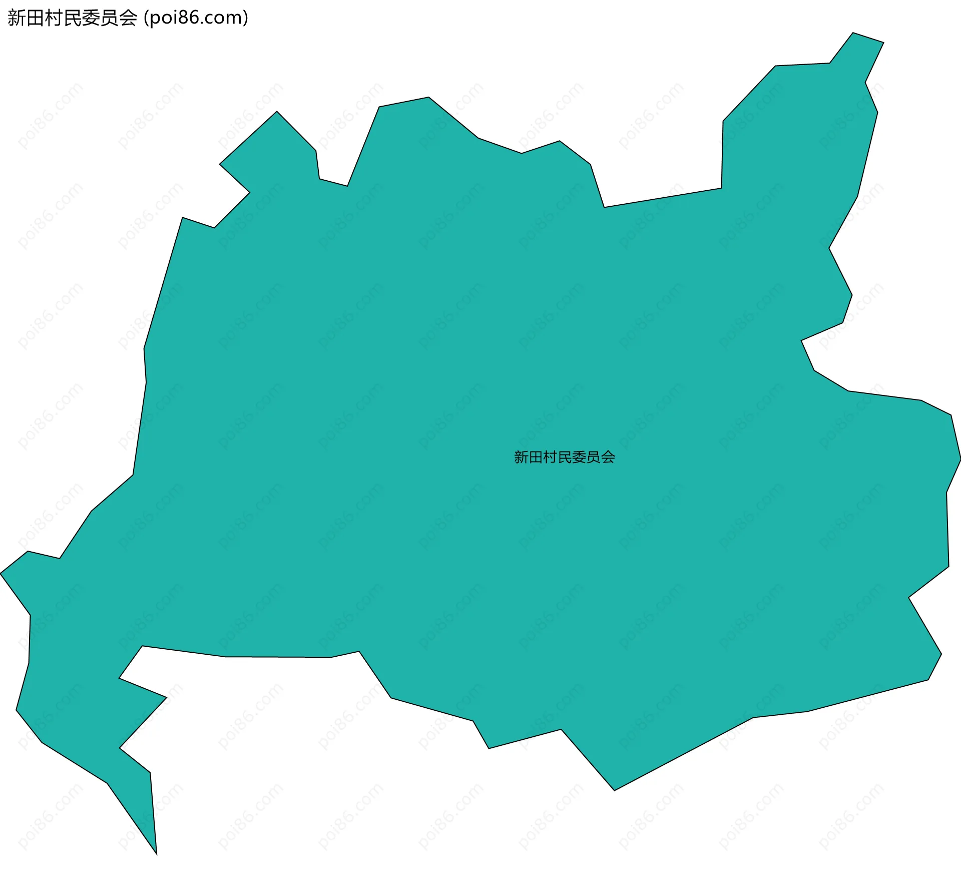 新田村民委员会边界地图