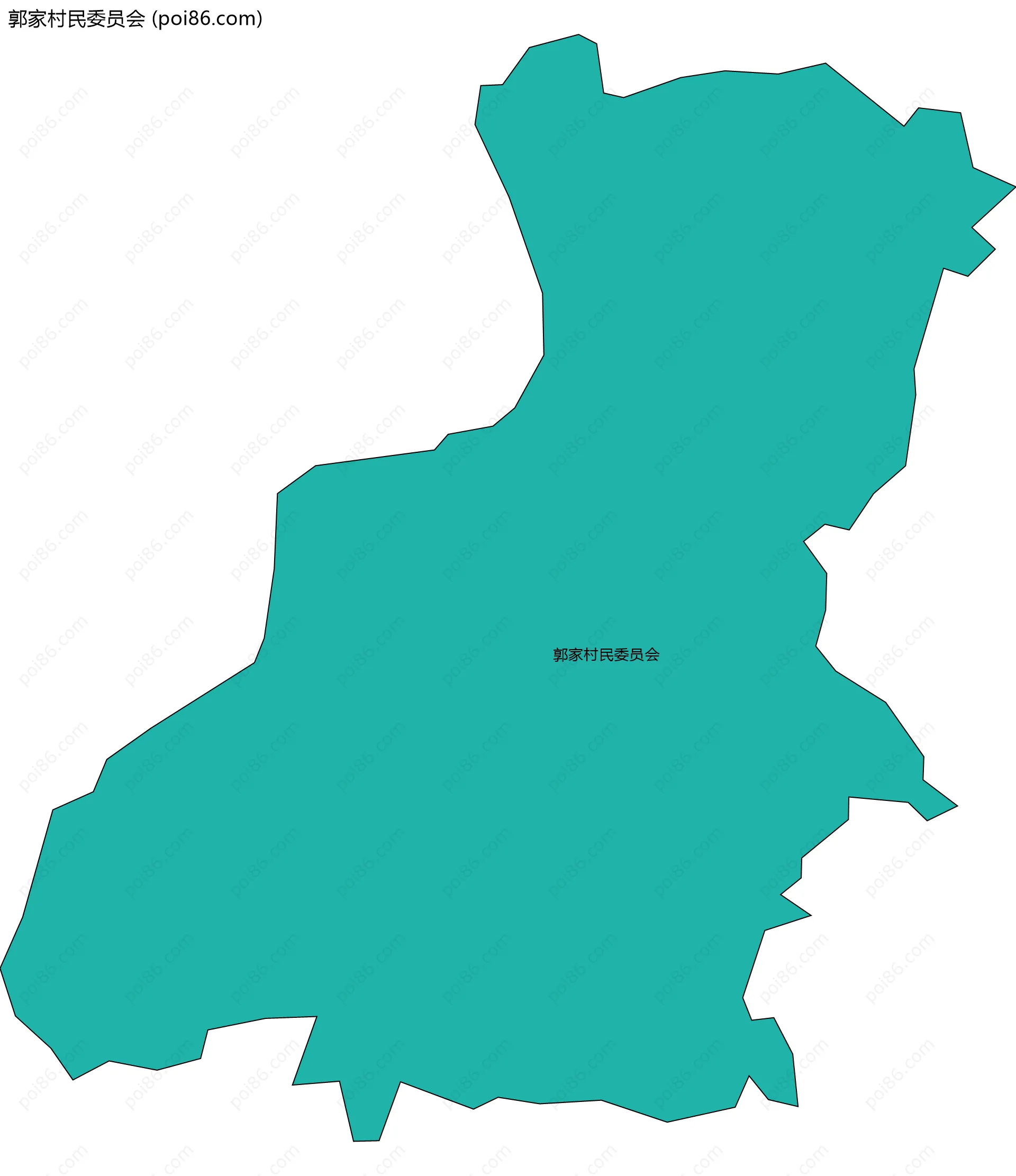 郭家村民委员会边界地图