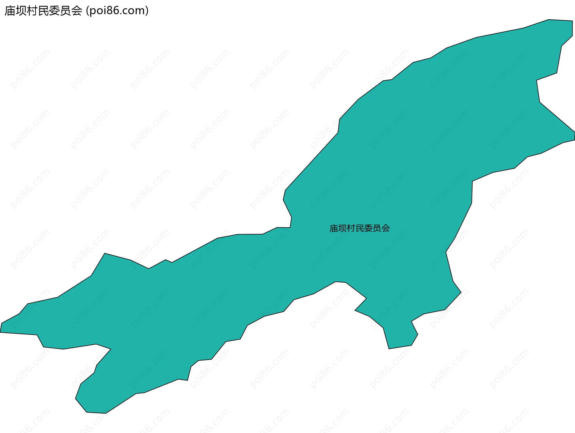 庙坝村民委员会边界地图