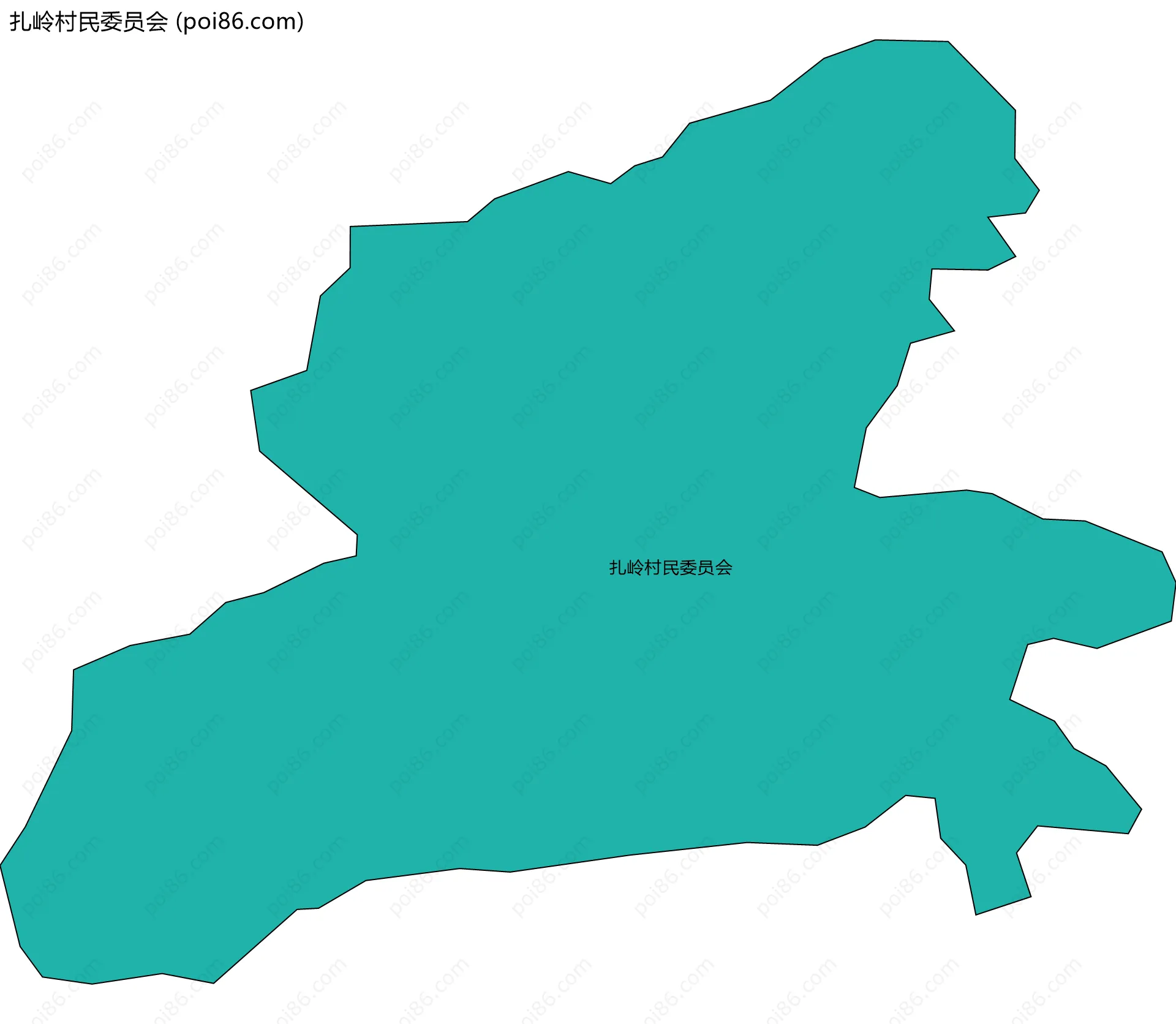 扎岭村民委员会边界地图