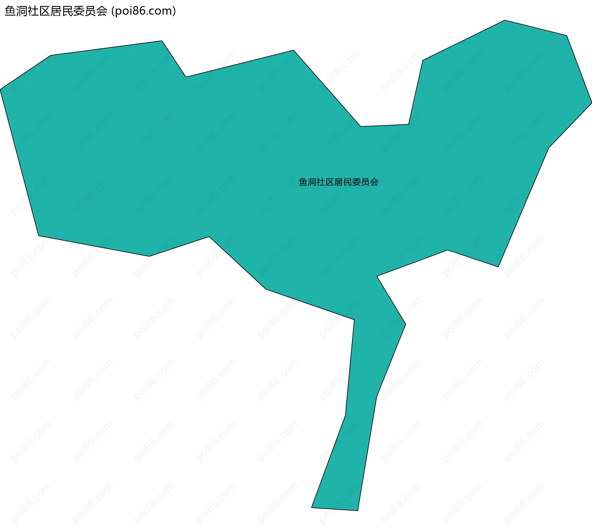 鱼洞社区居民委员会边界地图
