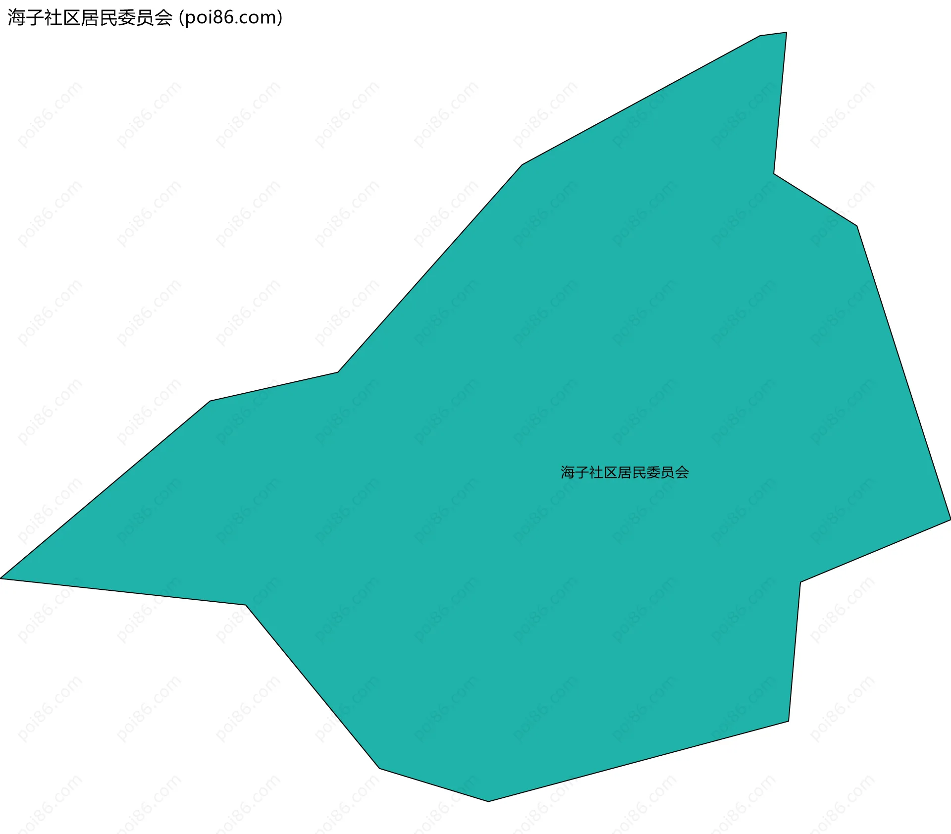 海子社区居民委员会边界地图